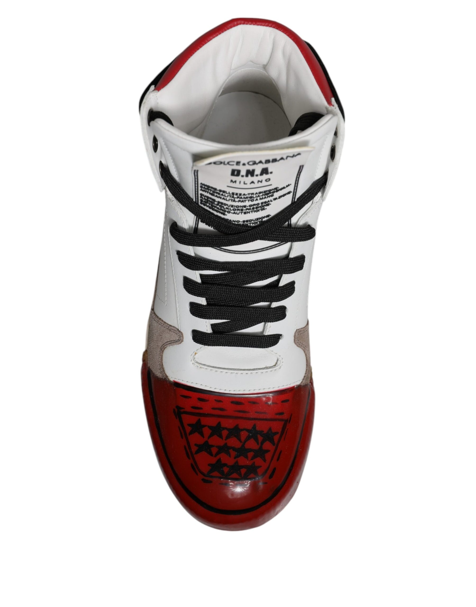 Dolce & Gabbana Multicolor Leather High Top Sneakers Shoes | Regal Royce