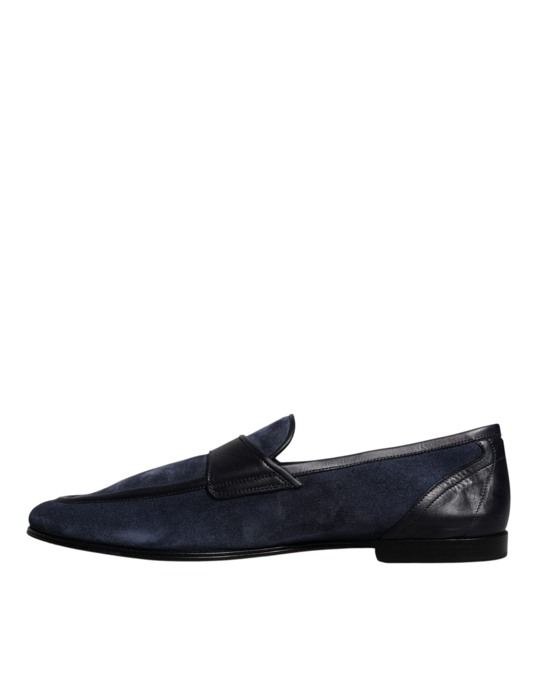 Dolce & Gabbana Blue Suede Leather Shoes Loafer Moccasin Shoes | Regal Royce