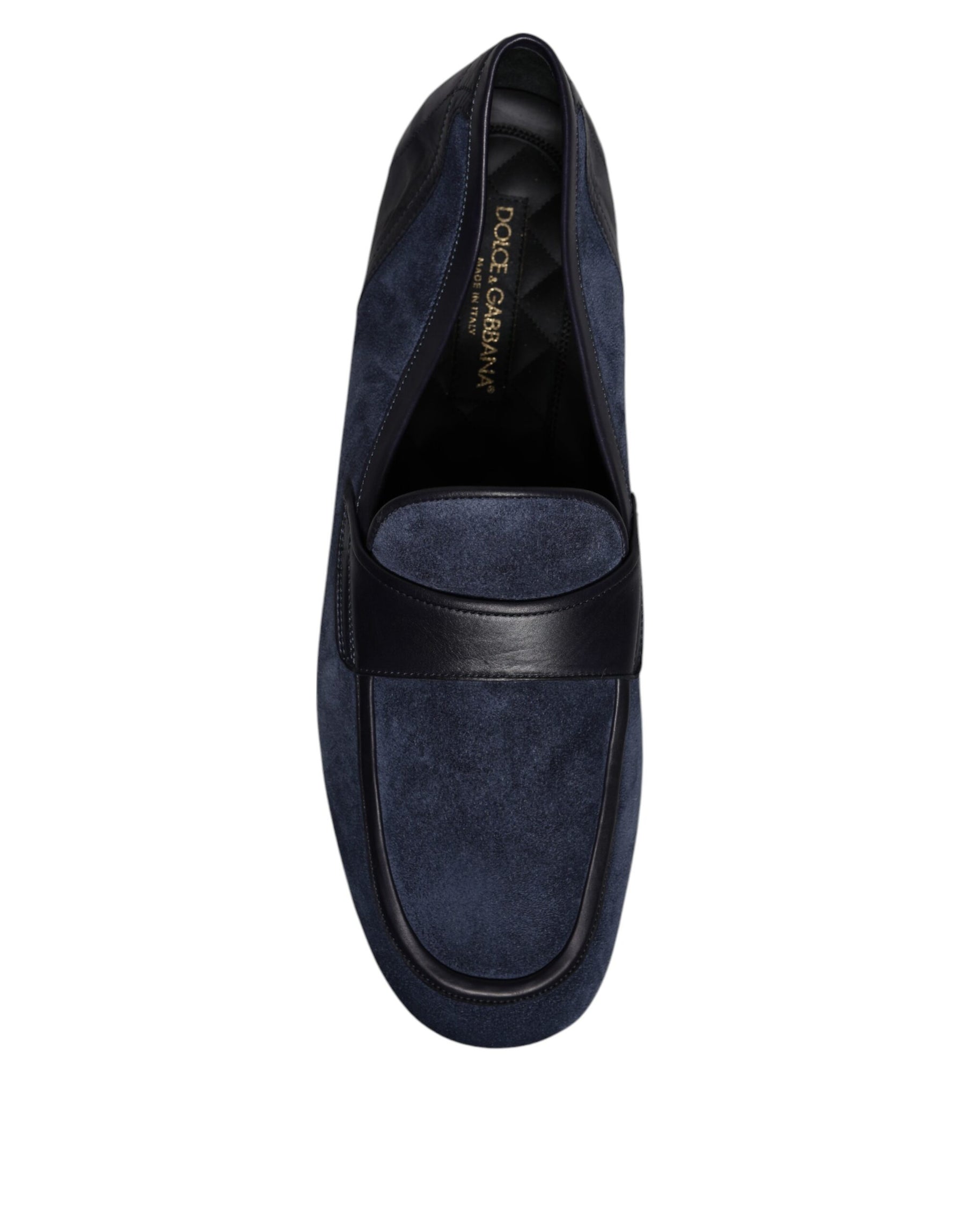 Dolce & Gabbana Blue Suede Leather Shoes Loafer Moccasin Shoes | Regal Royce