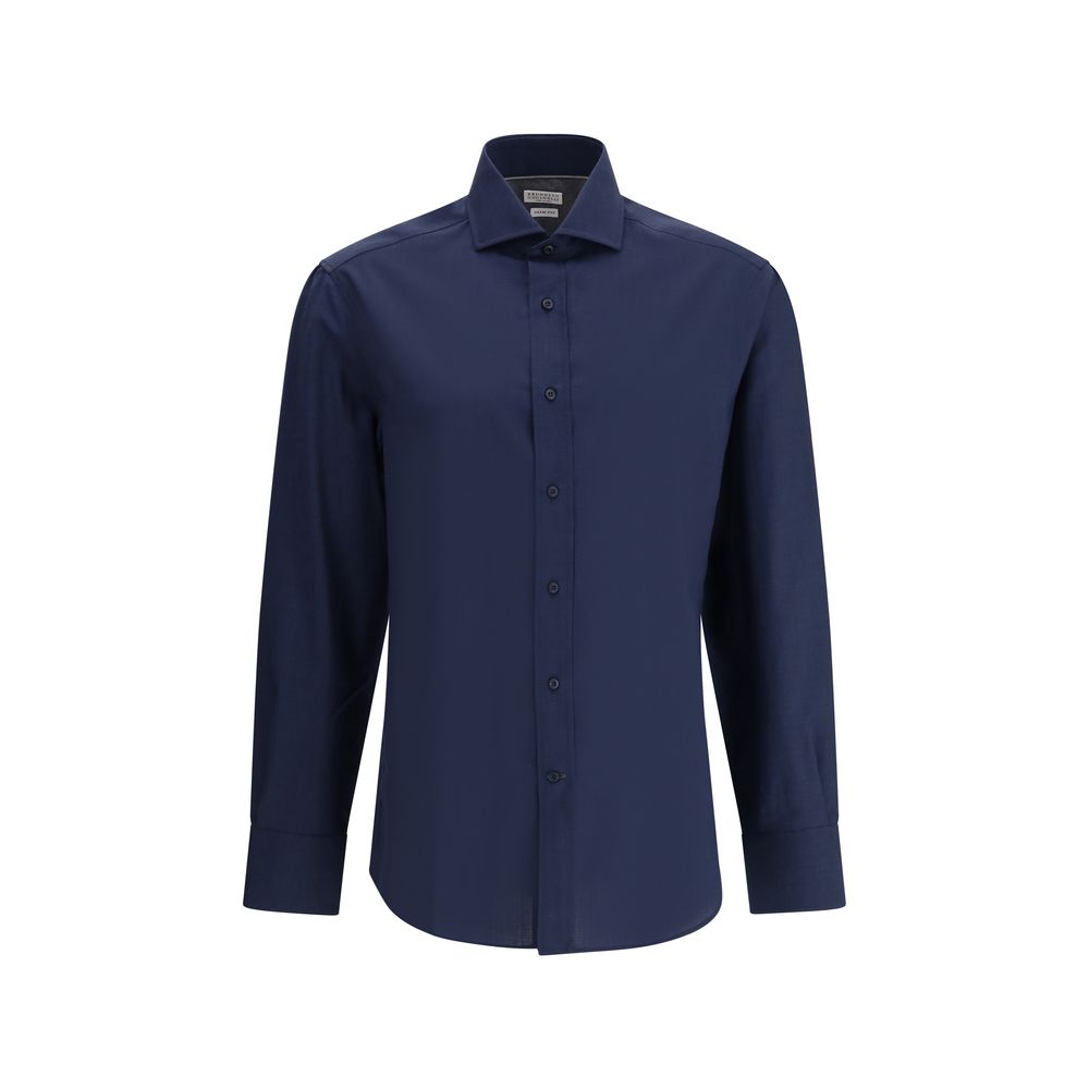 Brunello Cucinelli Blue Cotton Shirt | Regal Royce