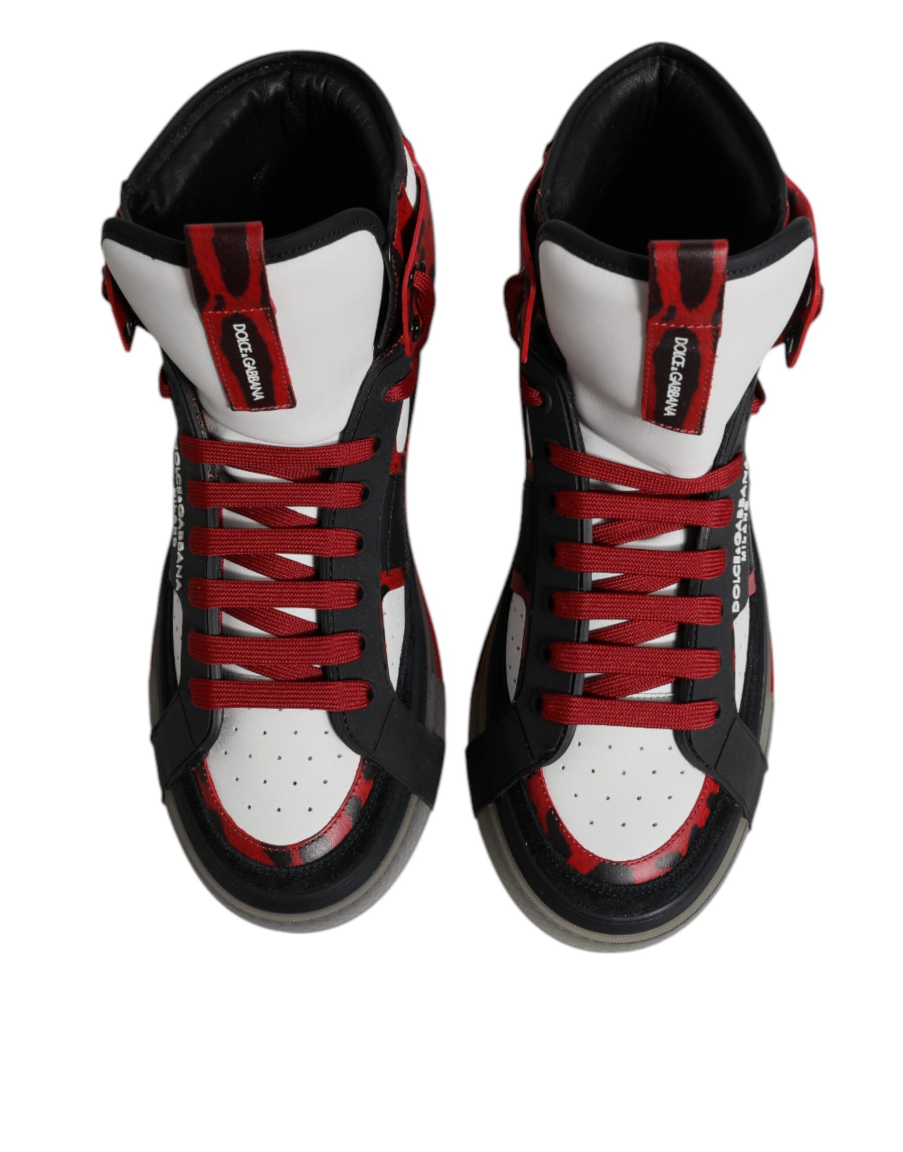 Dolce & Gabbana Multicolor Leather High Top Sneakers Shoes | Regal Royce