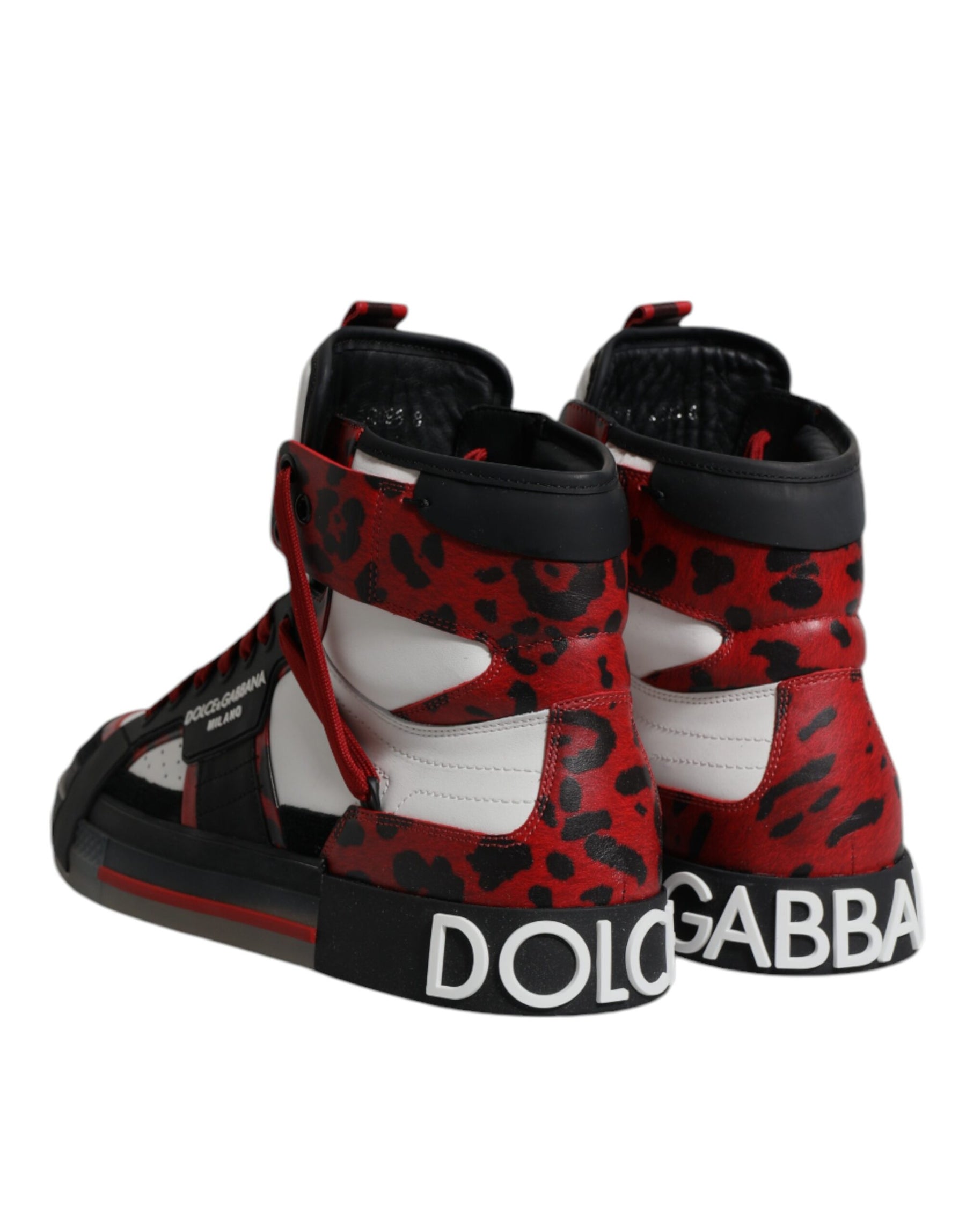 Dolce & Gabbana Multicolor Leather High Top Sneakers Shoes | Regal Royce