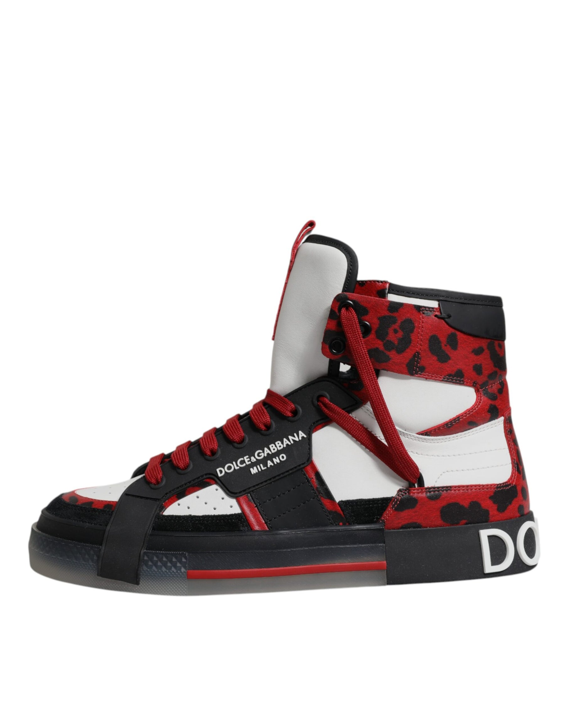 Dolce & Gabbana Multicolor Leather High Top Sneakers Shoes | Regal Royce