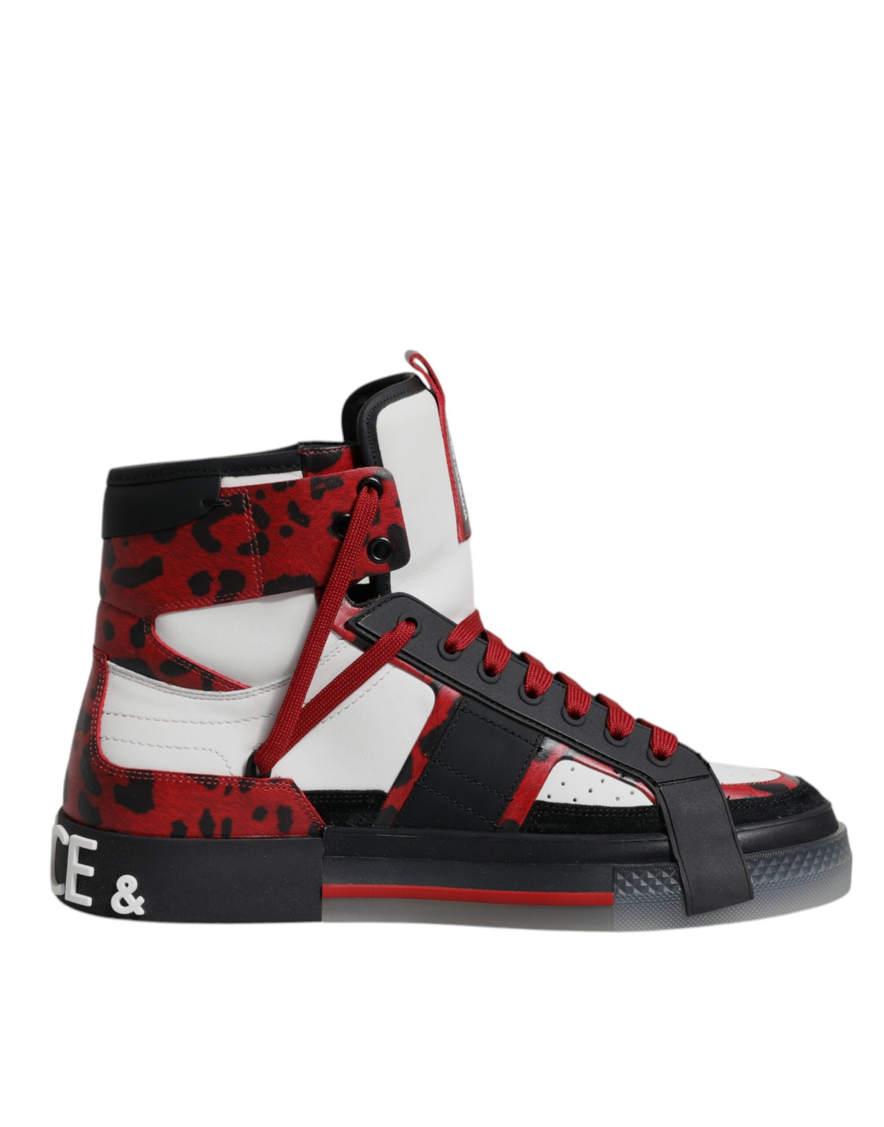 Dolce & Gabbana Multicolor Leather High Top Sneakers Shoes | Regal Royce