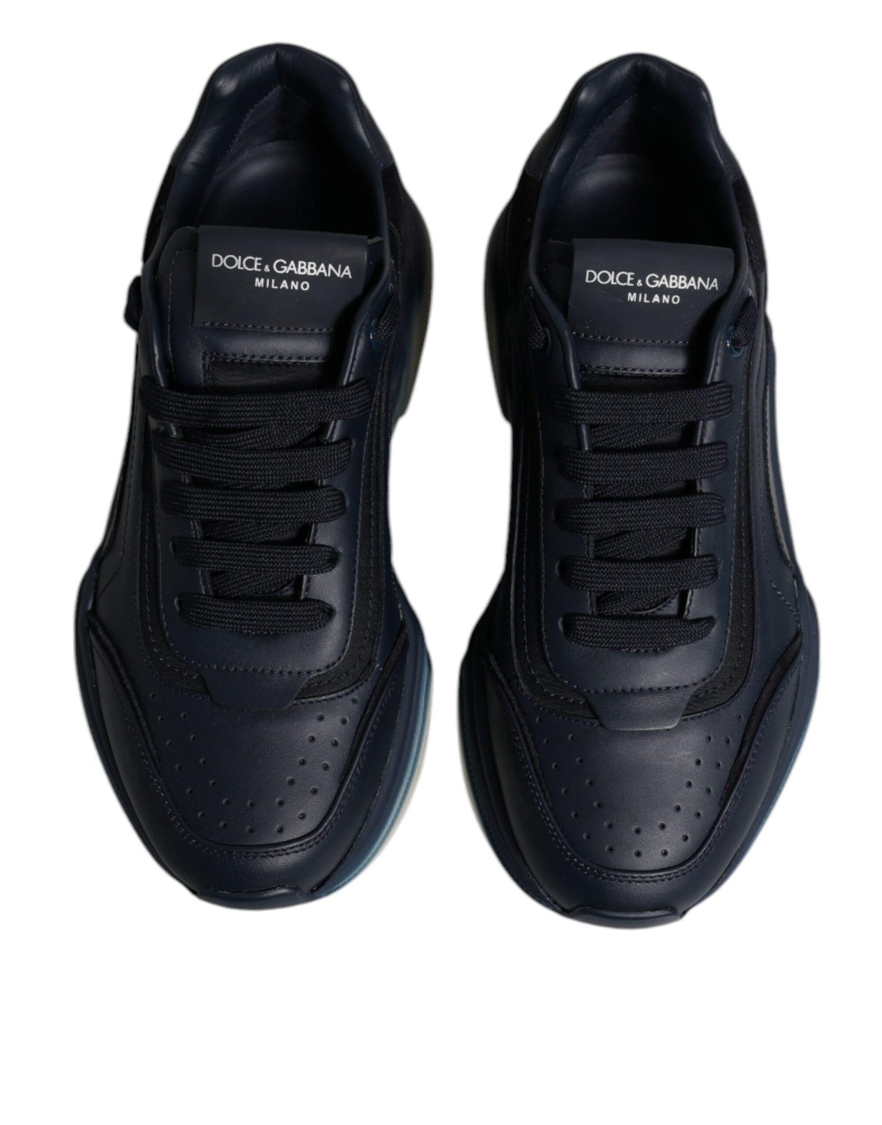 Dolce & Gabbana Navy Blue Daymaster Low Top Men Sneakers Shoes | Regal Royce