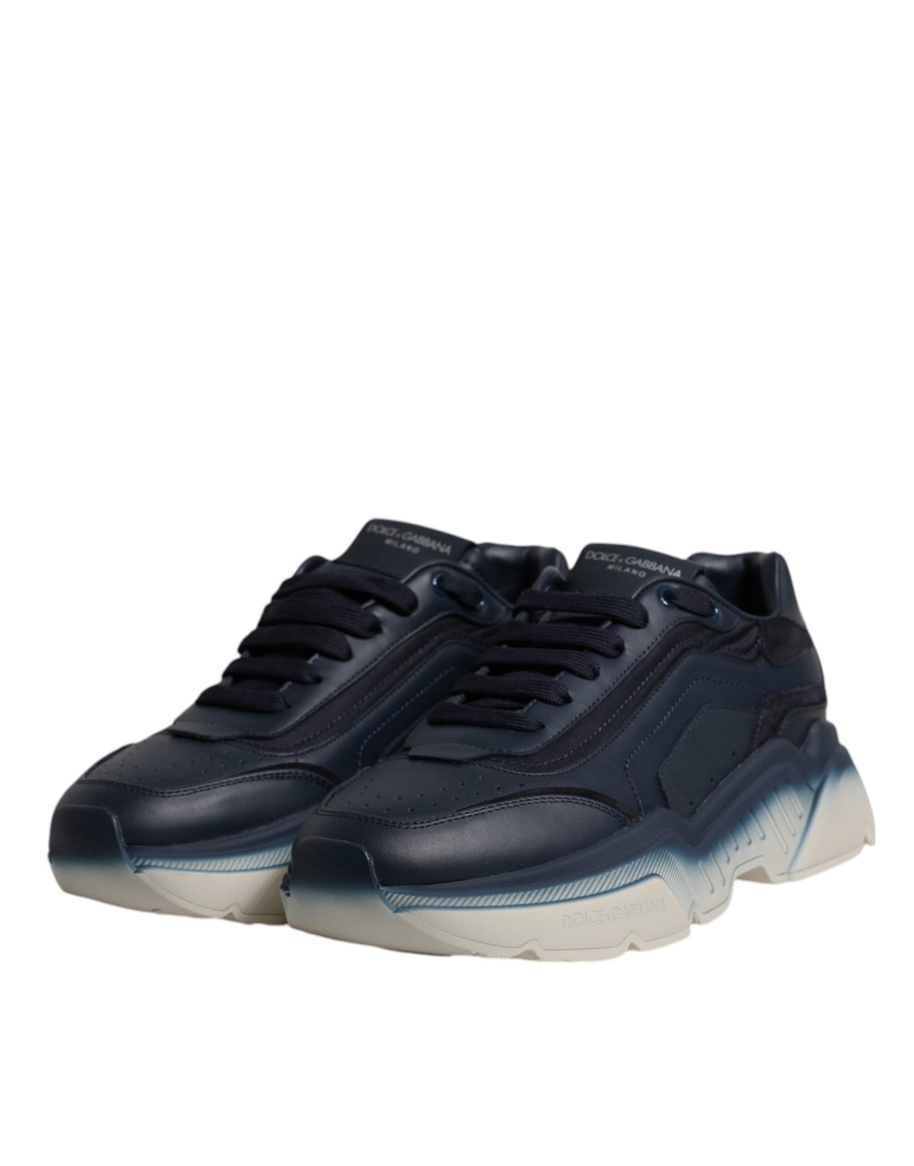 Dolce & Gabbana Navy Blue Daymaster Low Top Men Sneakers Shoes | Regal Royce