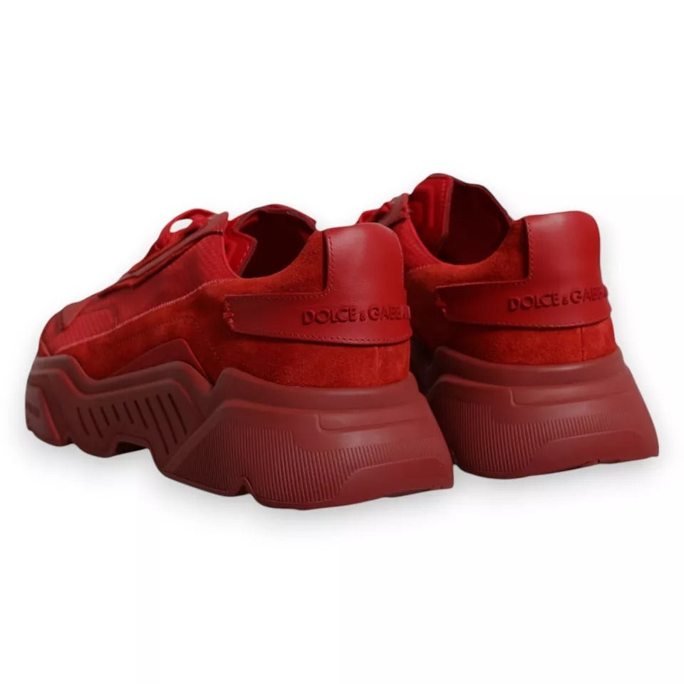 Dolce & Gabbana Red Leather Daymaster Low Top Sneakers Shoes | Regal Royce