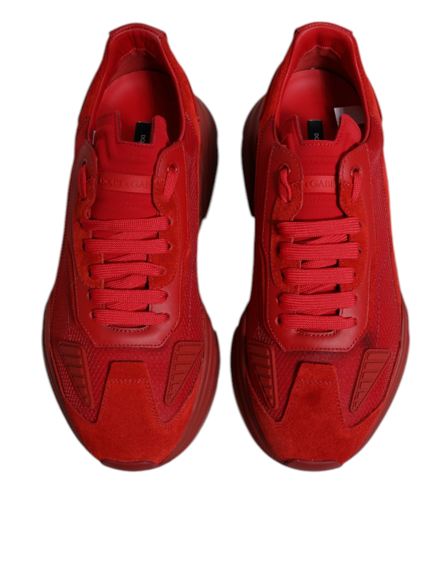 Dolce & Gabbana Red Leather Daymaster Low Top Sneakers Shoes | Regal Royce
