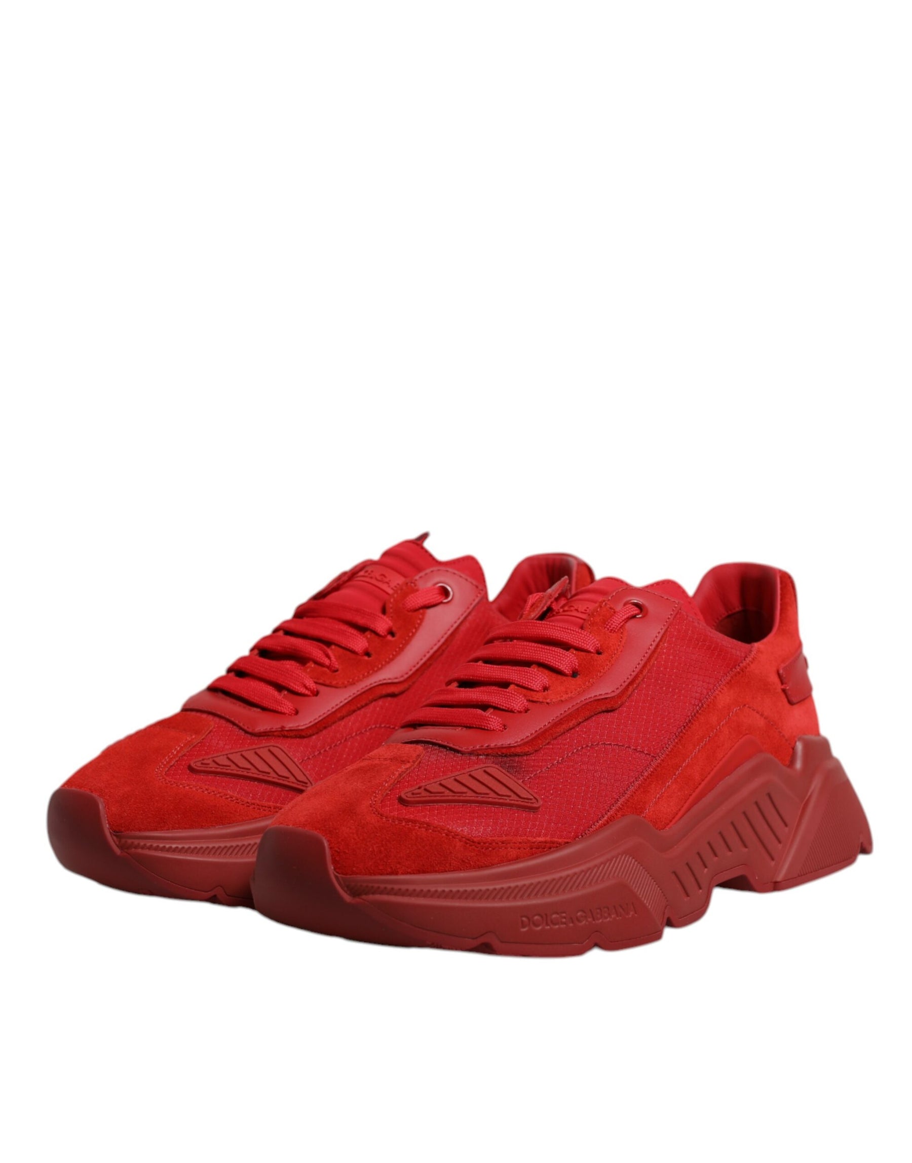 Dolce & Gabbana Red Leather Daymaster Low Top Sneakers Shoes | Regal Royce