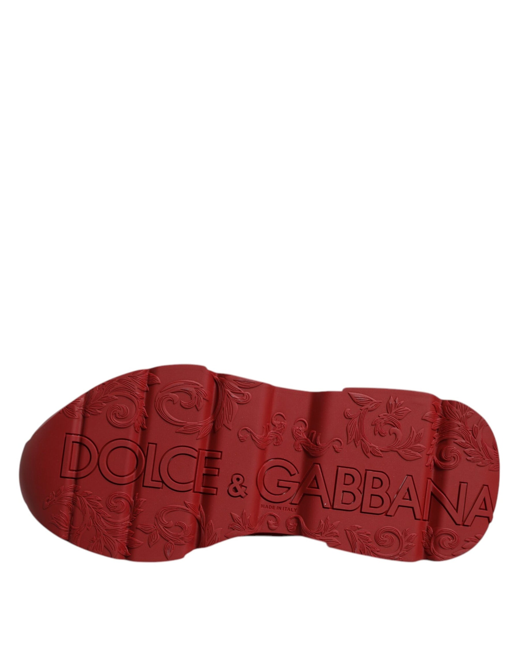 Dolce & Gabbana Red Leather Daymaster Low Top Sneakers Shoes | Regal Royce