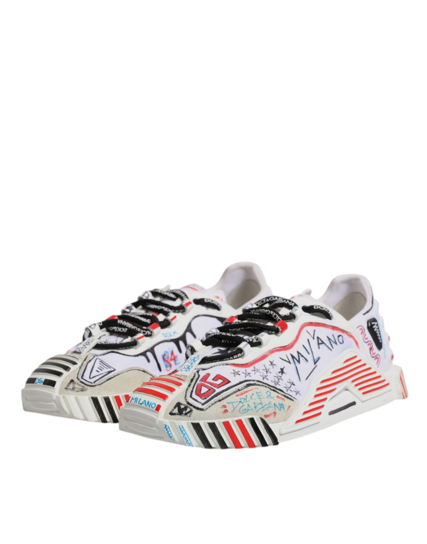 Dolce & Gabbana Multicolor Suede Fabric NS1 Sneakers Shoes | Regal Royce