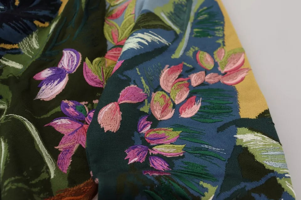 Dolce & Gabbana Jungle Wool Silk Pullover Logo Sweater | Regal Royce