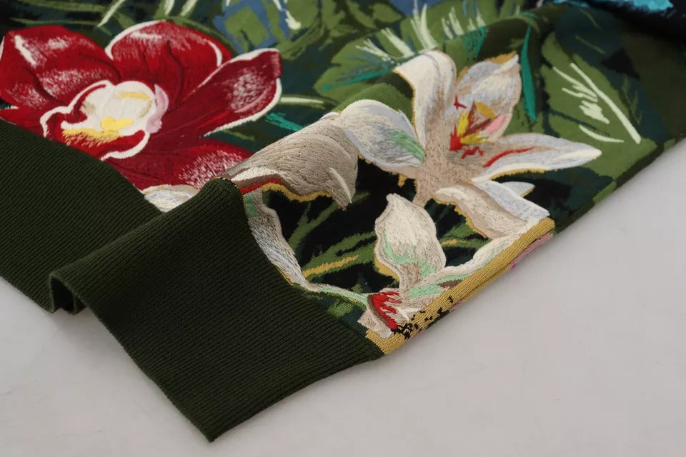 Dolce & Gabbana Jungle Wool Silk Pullover Logo Sweater | Regal Royce