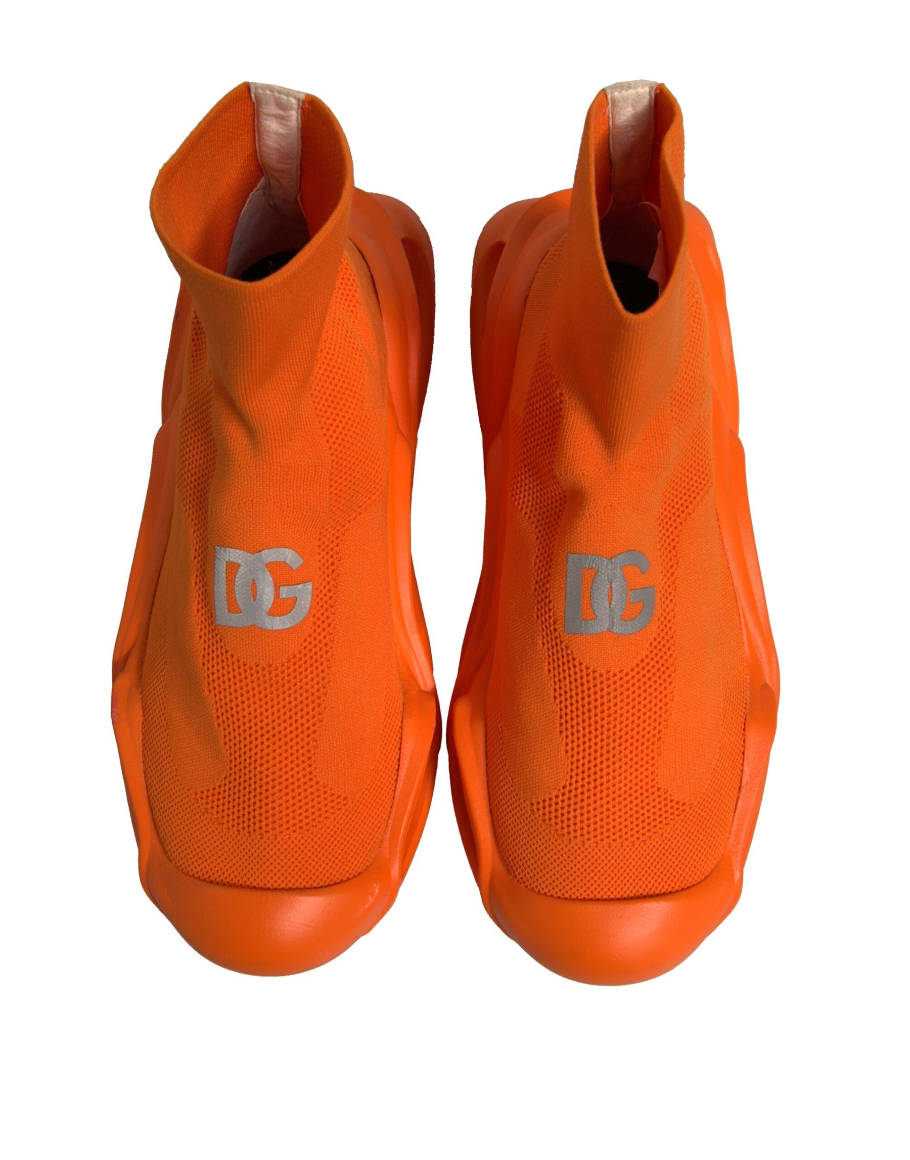 Dolce & Gabbana Orange Slip On Wave Socks Men Sneakers Shoes | Regal Royce