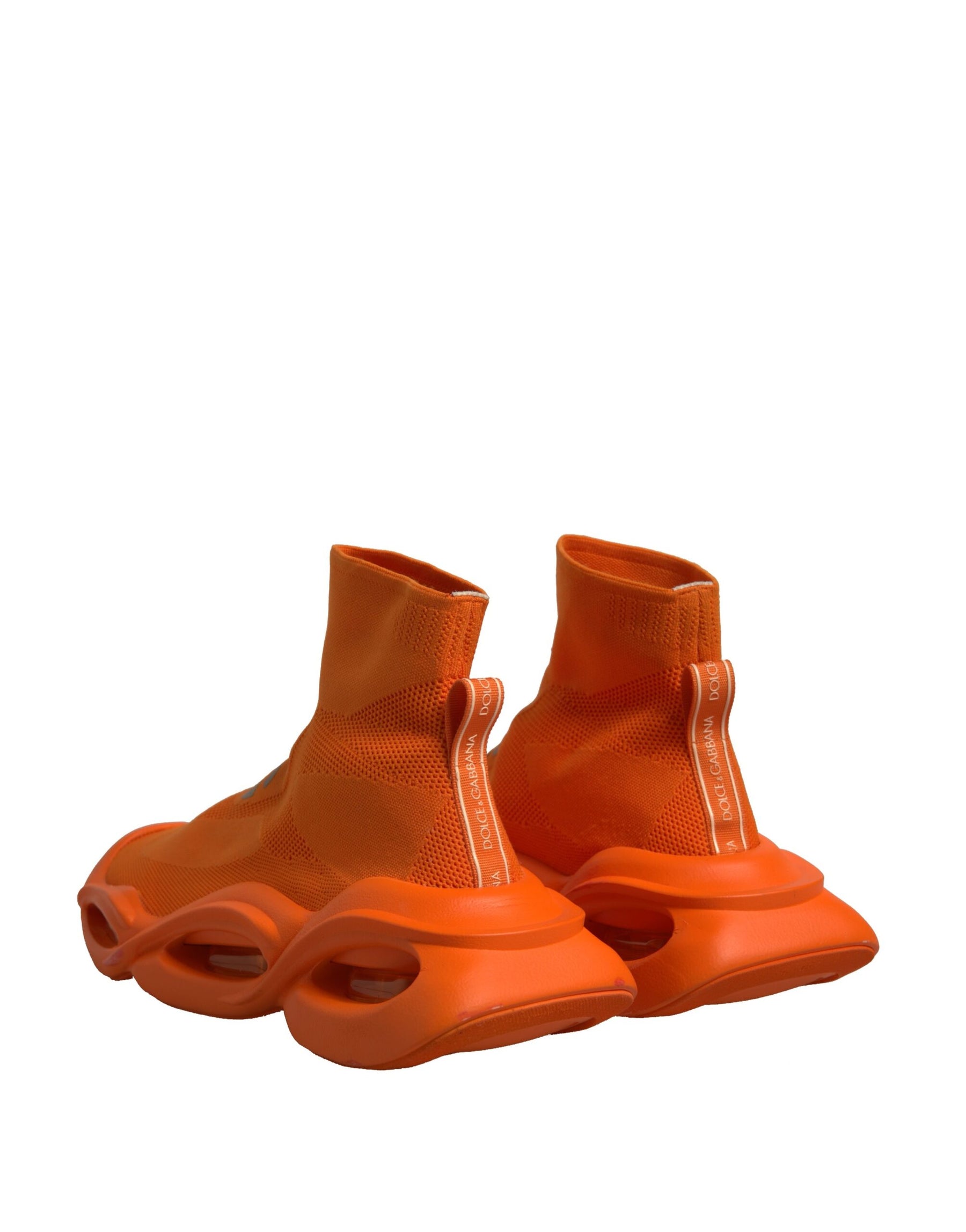 Dolce & Gabbana Orange Slip On Wave Socks Men Sneakers Shoes | Regal Royce