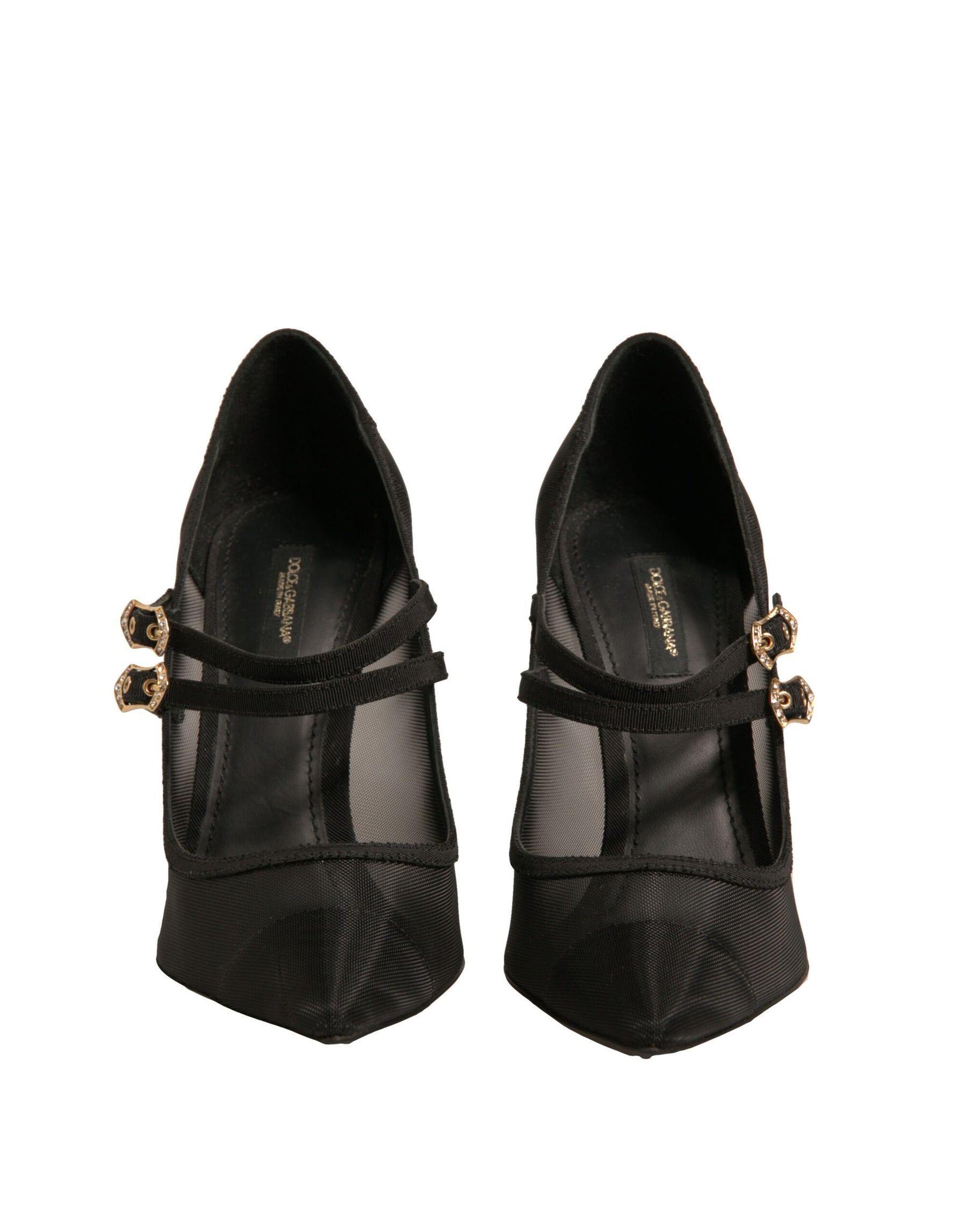Dolce & Gabbana Black Mesh Mary Jane High Heels Pumps Shoes | Regal Royce