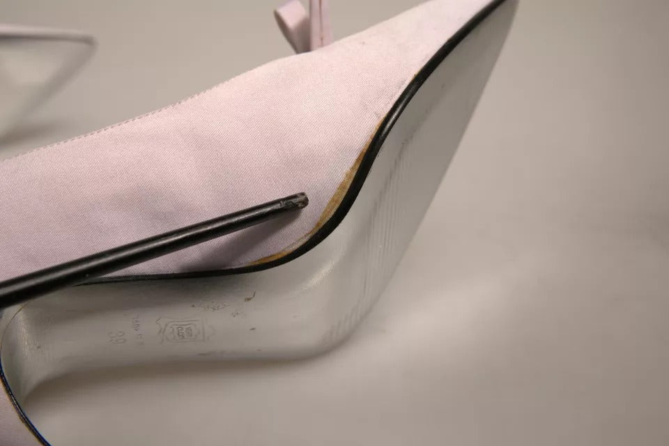 Dolce & Gabbana White Leather High Heels Women Pumps Shoes | Regal Royce