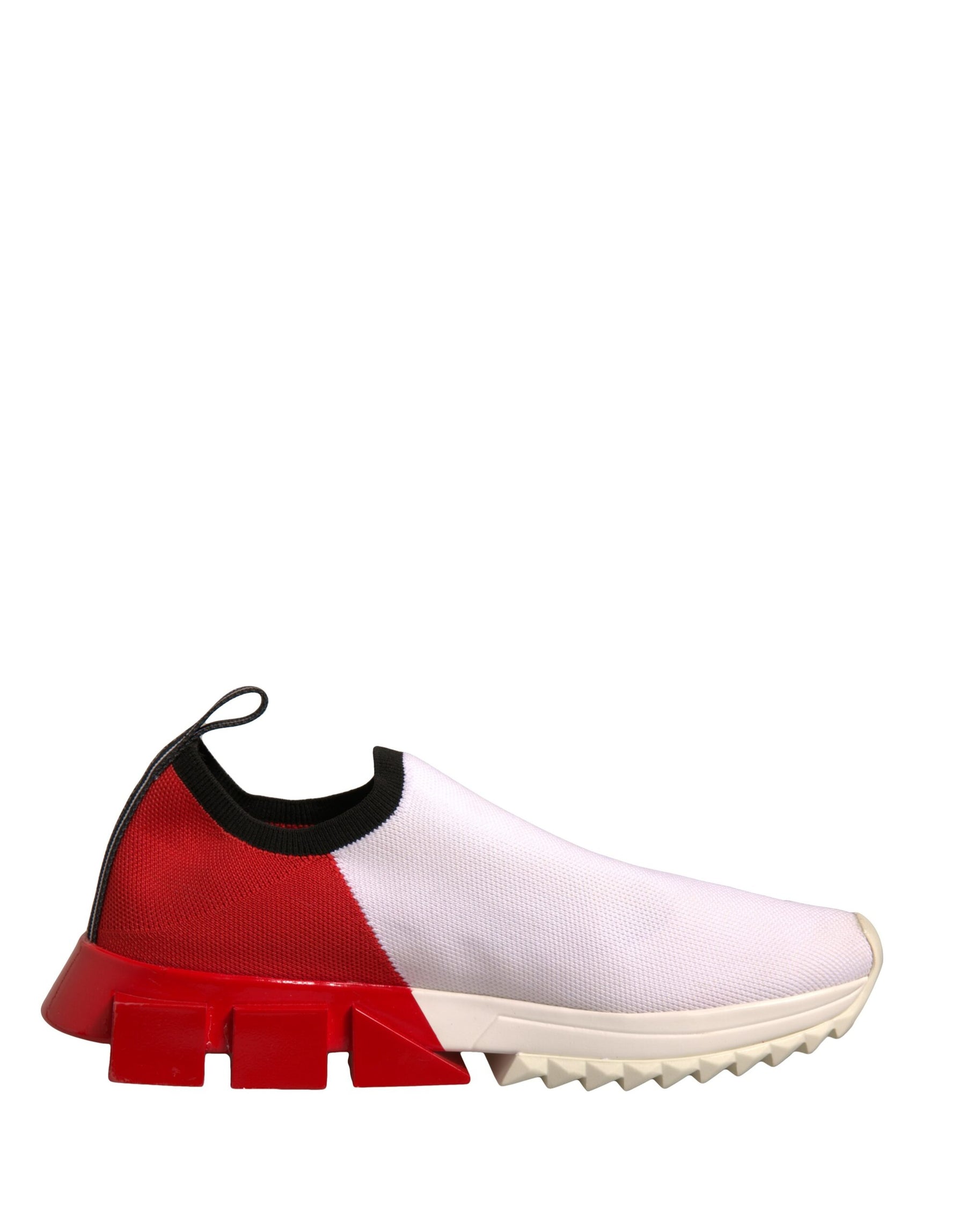 Dolce & Gabbana White Red Low Top Sorrento Sneakers Shoes | Regal Royce