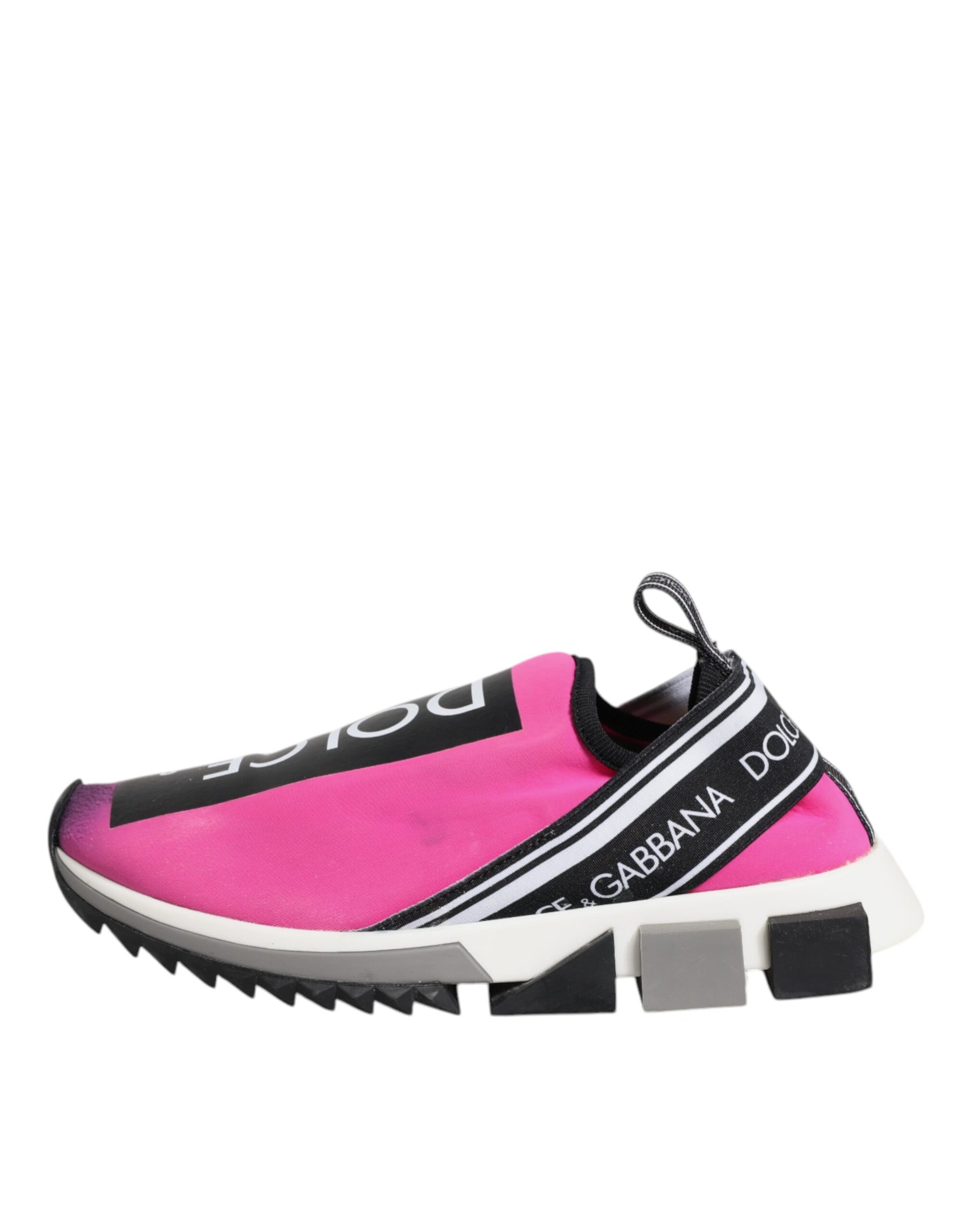 Dolce & Gabbana Fuchsia White Slip On Sorrento Sneakers Shoes | Regal Royce