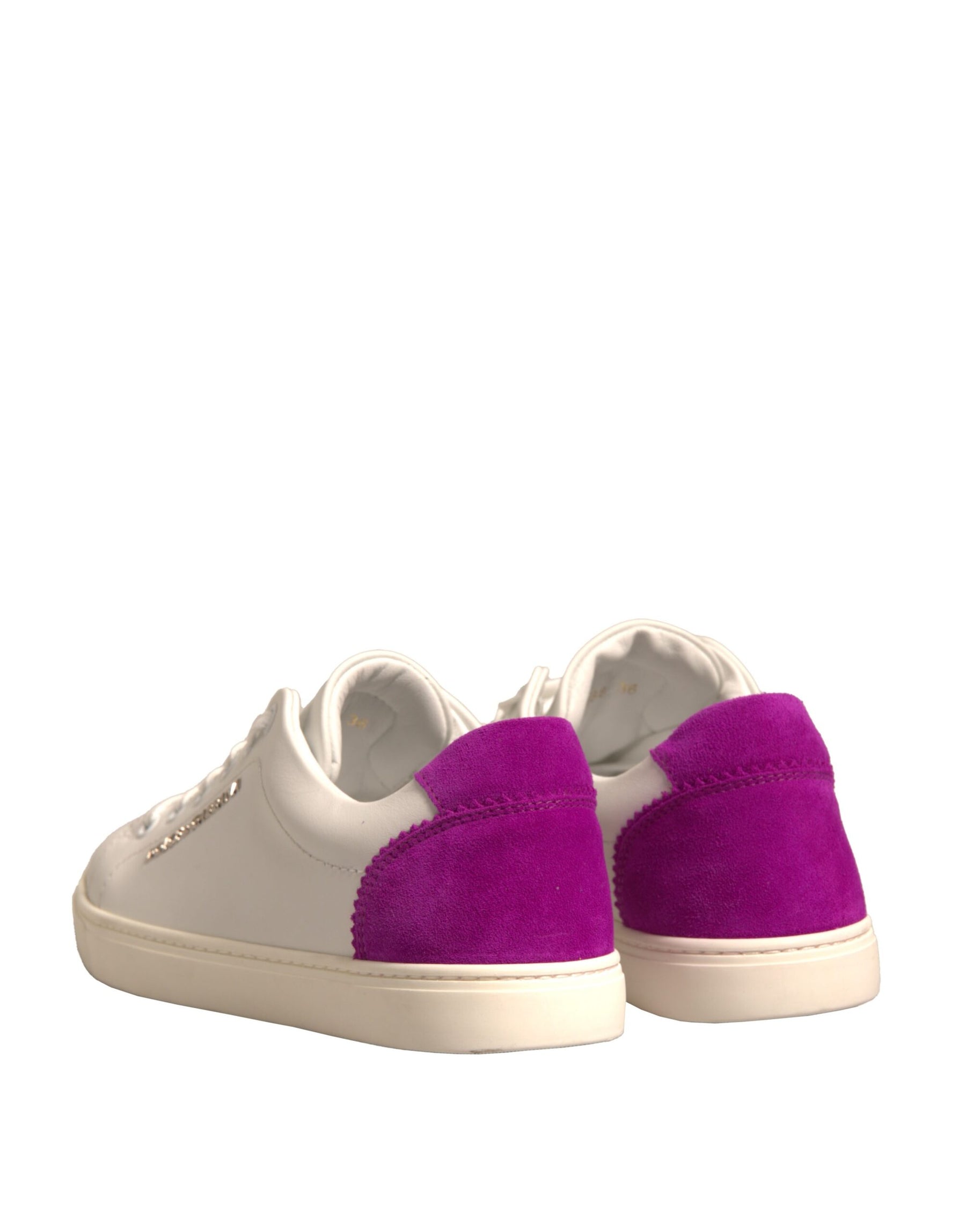 Dolce & Gabbana White Suede Leather Low Top Sneakers Shoes | Regal Royce