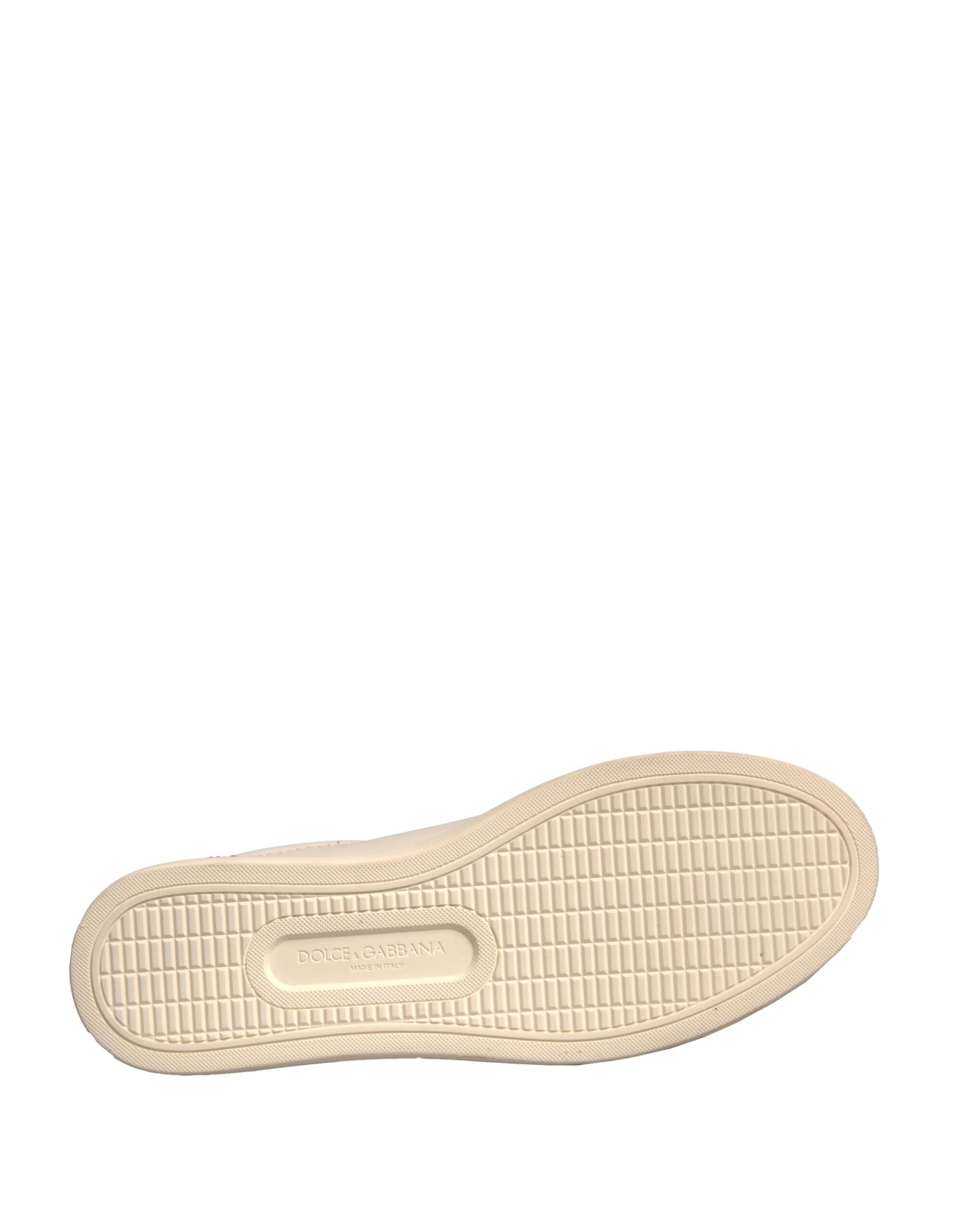 Dolce & Gabbana White Suede Leather Low Top Sneakers Shoes | Regal Royce