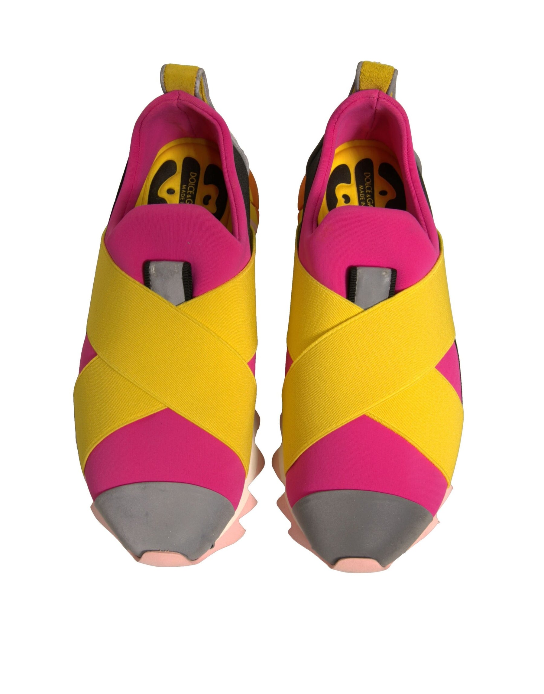 Dolce & Gabbana Multicolor Neoprene Elastic Ibiza Sneakers Shoes | Regal Royce