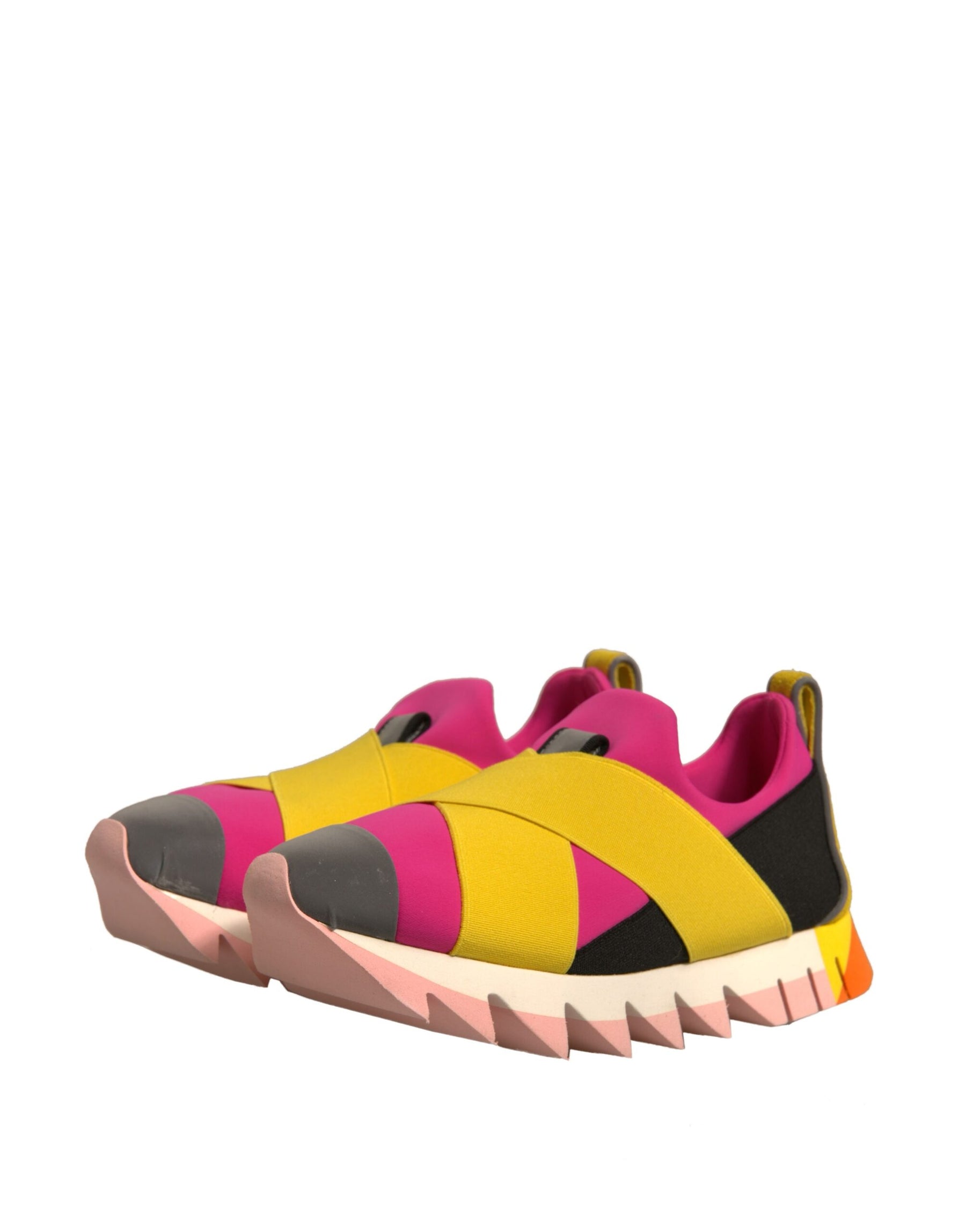 Dolce & Gabbana Multicolor Neoprene Elastic Ibiza Sneakers Shoes | Regal Royce