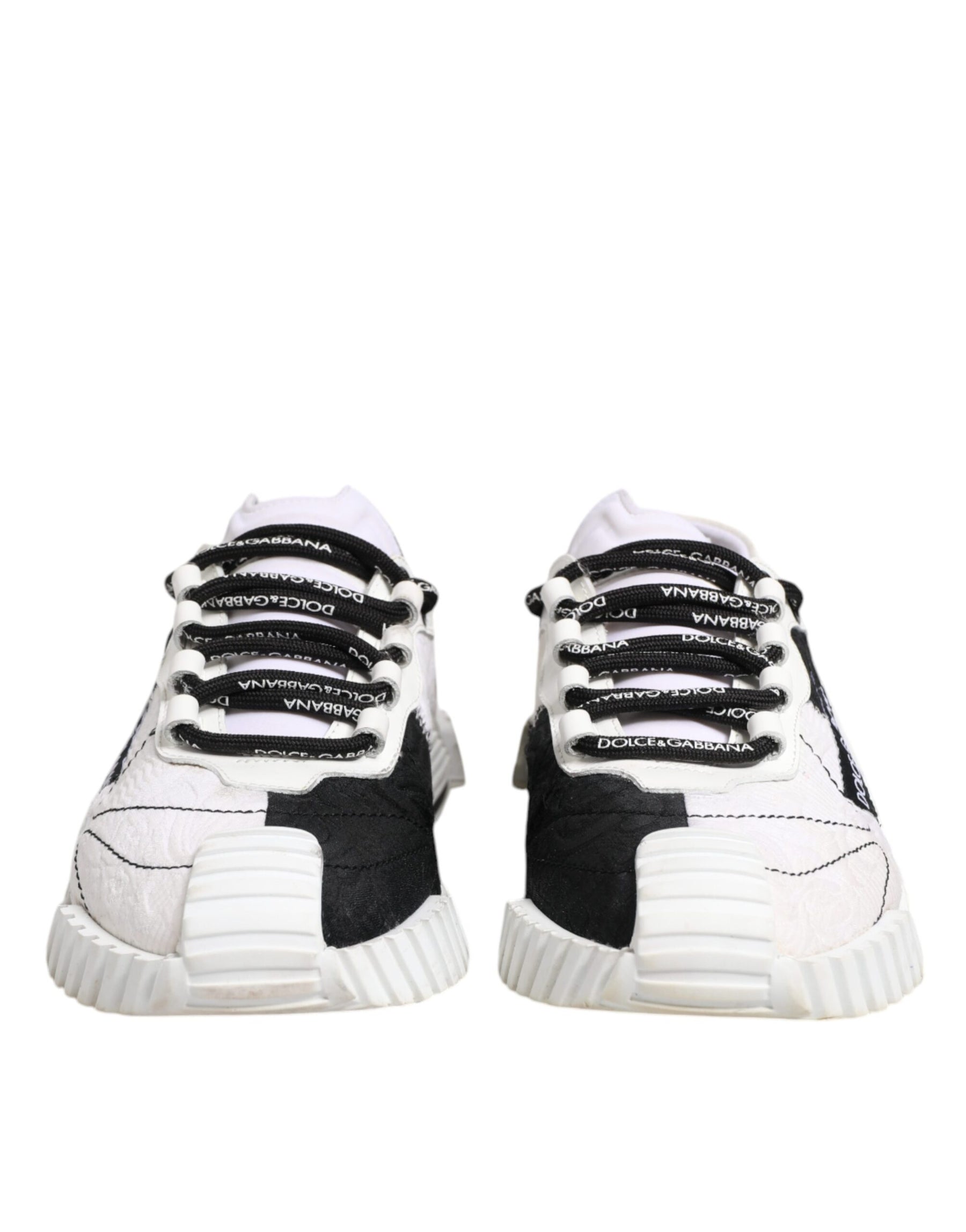 Dolce & Gabbana White Black NS1 Low Top Sneakers Shoes | Regal Royce