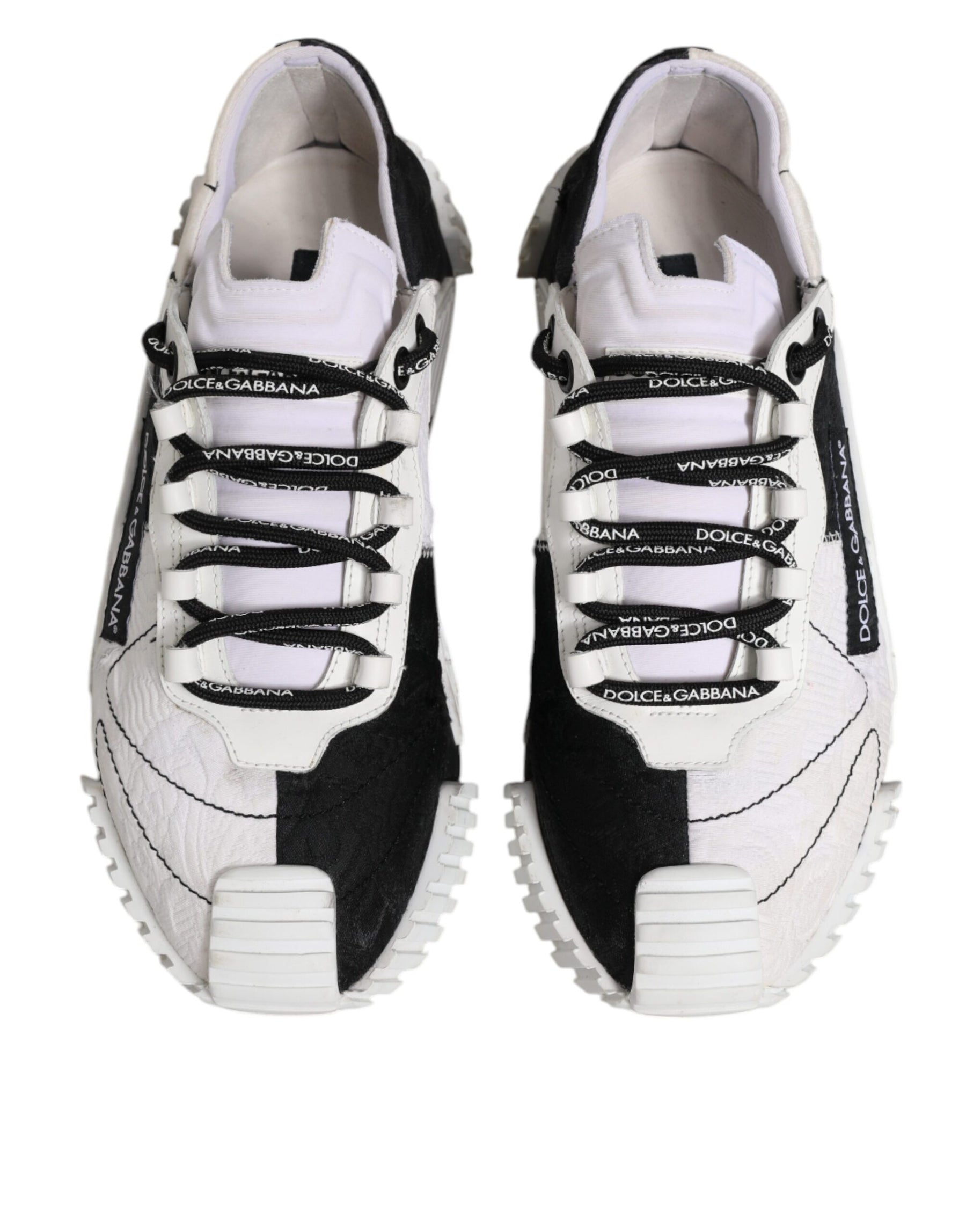 Dolce & Gabbana White Black NS1 Low Top Sneakers Shoes | Regal Royce