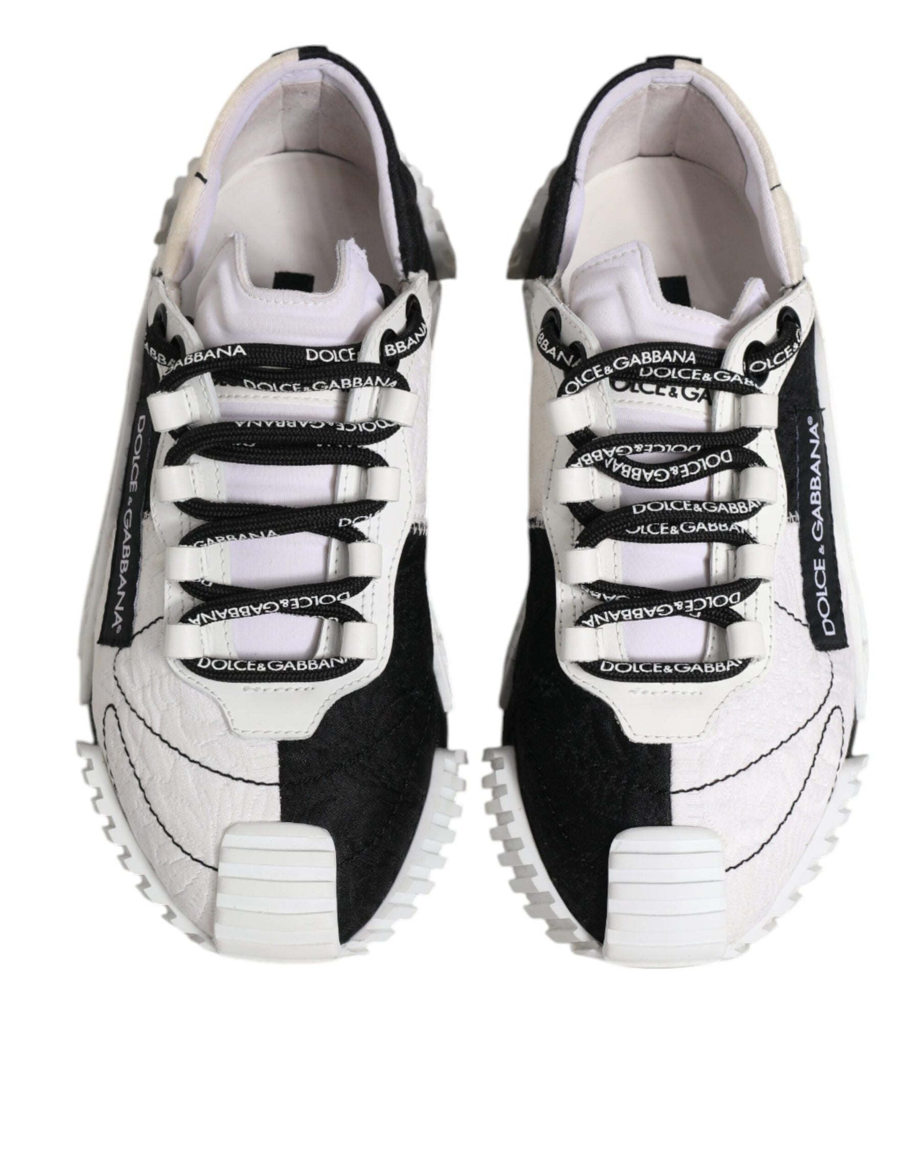 Dolce & Gabbana White Black NS1 Low Top Sneakers Shoes | Regal Royce