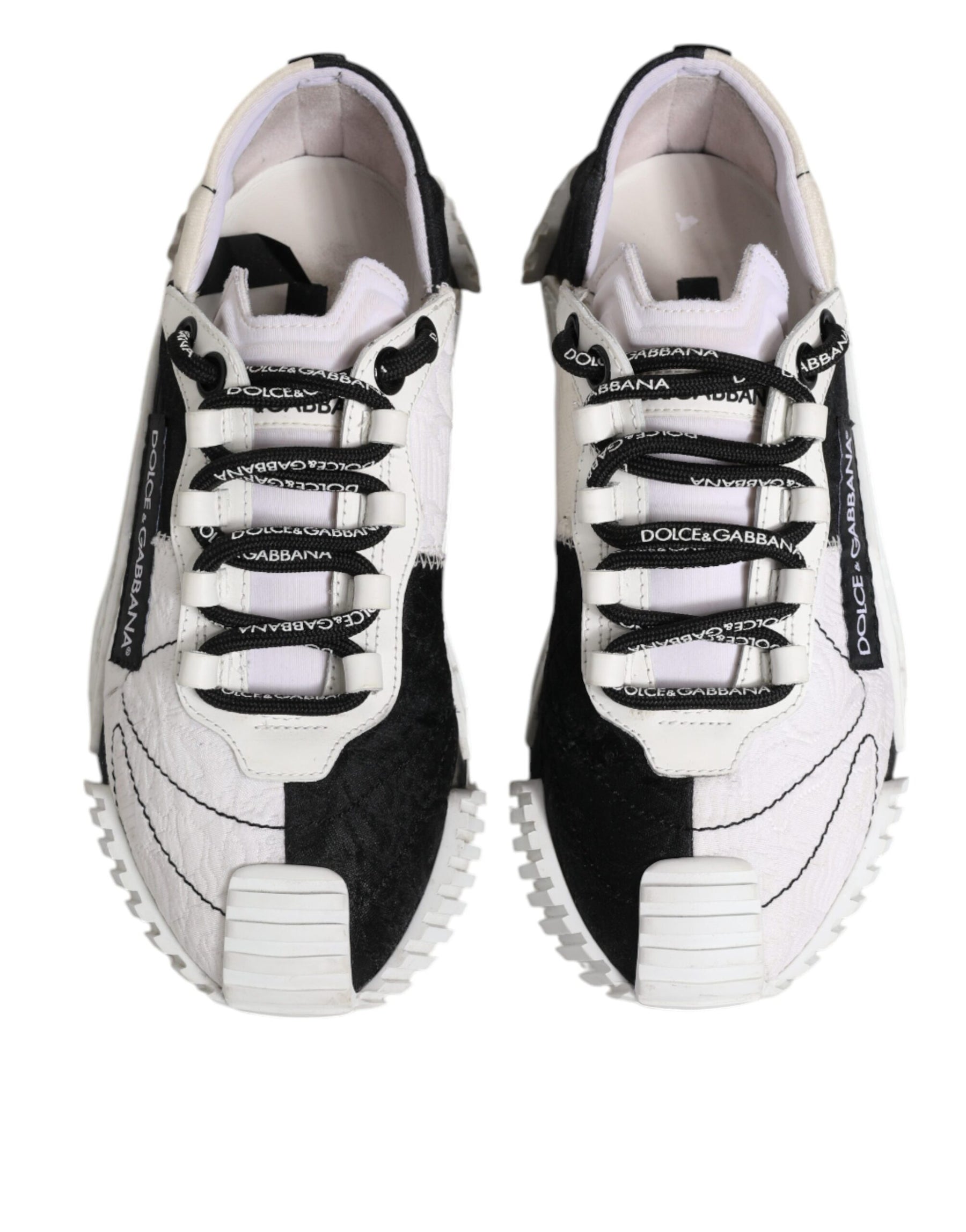 Dolce & Gabbana White Black NS1 Low Top Sneakers Shoes | Regal Royce