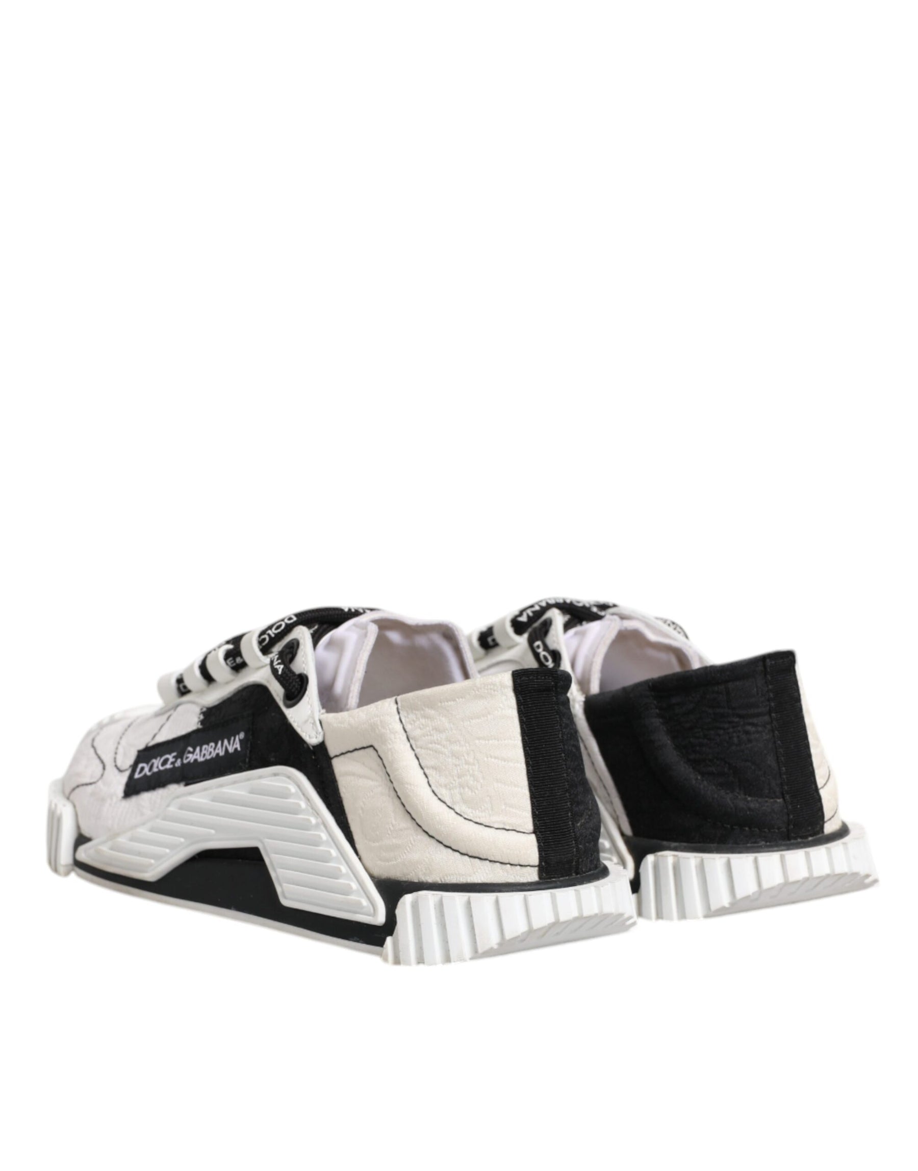 Dolce & Gabbana White Black NS1 Low Top Sneakers Shoes | Regal Royce