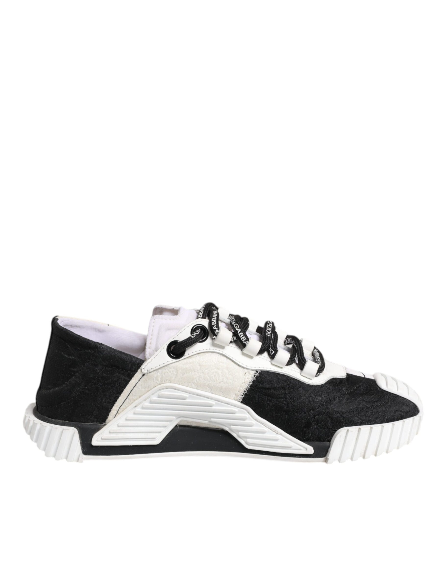 Dolce & Gabbana White Black NS1 Low Top Sneakers Shoes | Regal Royce