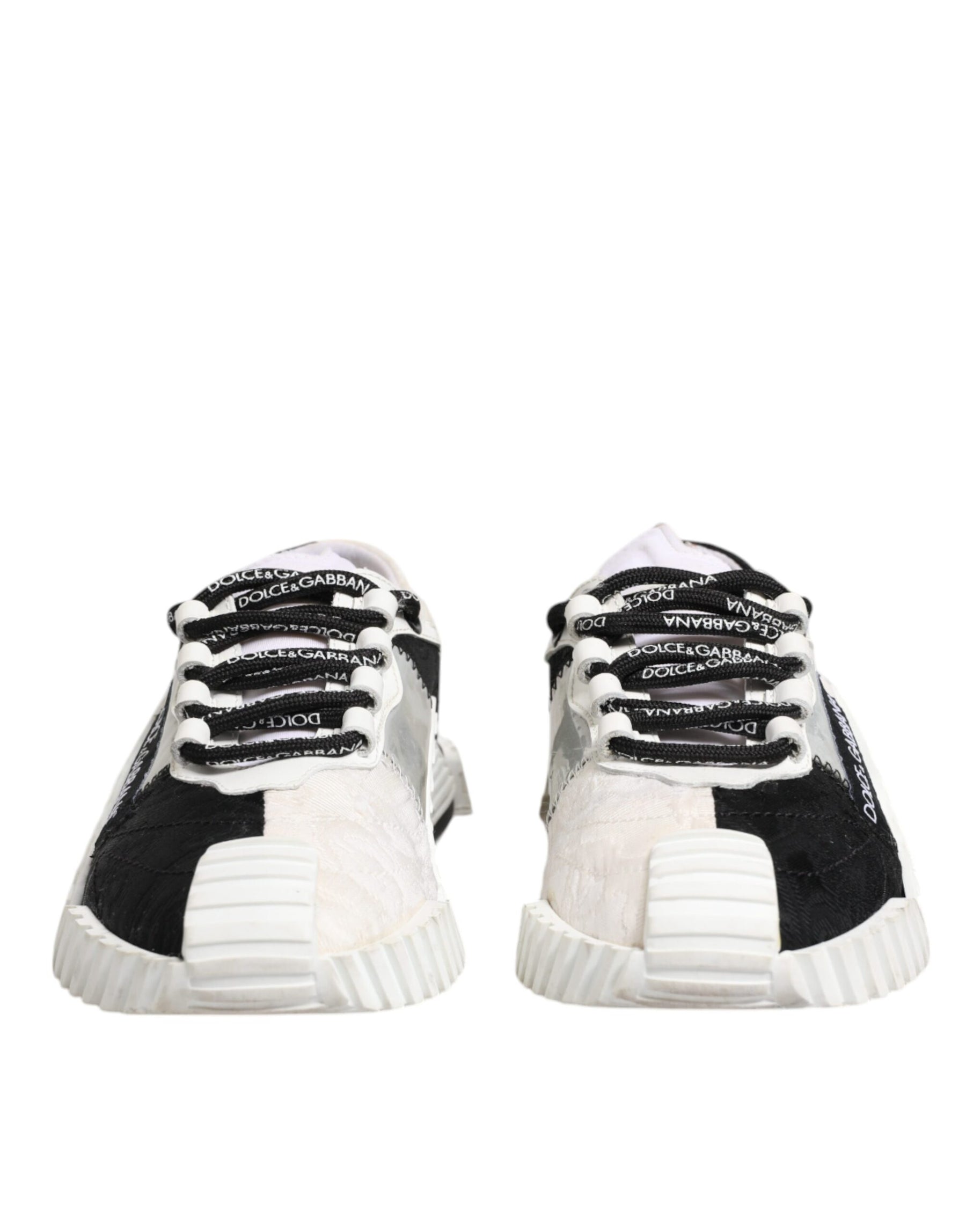 Dolce & Gabbana White Black NS1 Low Top Sneakers Shoes | Regal Royce
