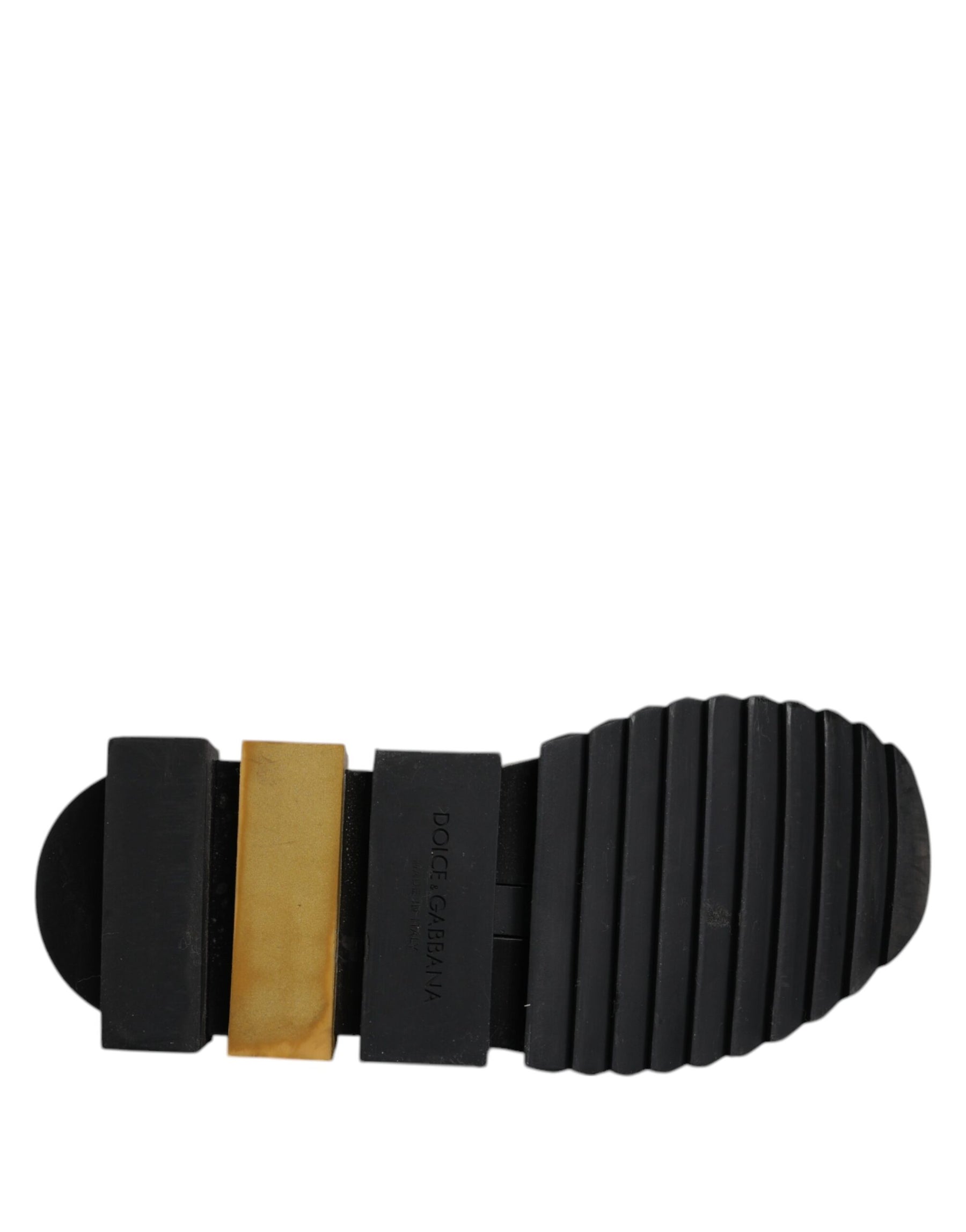 Dolce & Gabbana Gold Glitter Leopard Sorrento Sneakers Shoes | Regal Royce