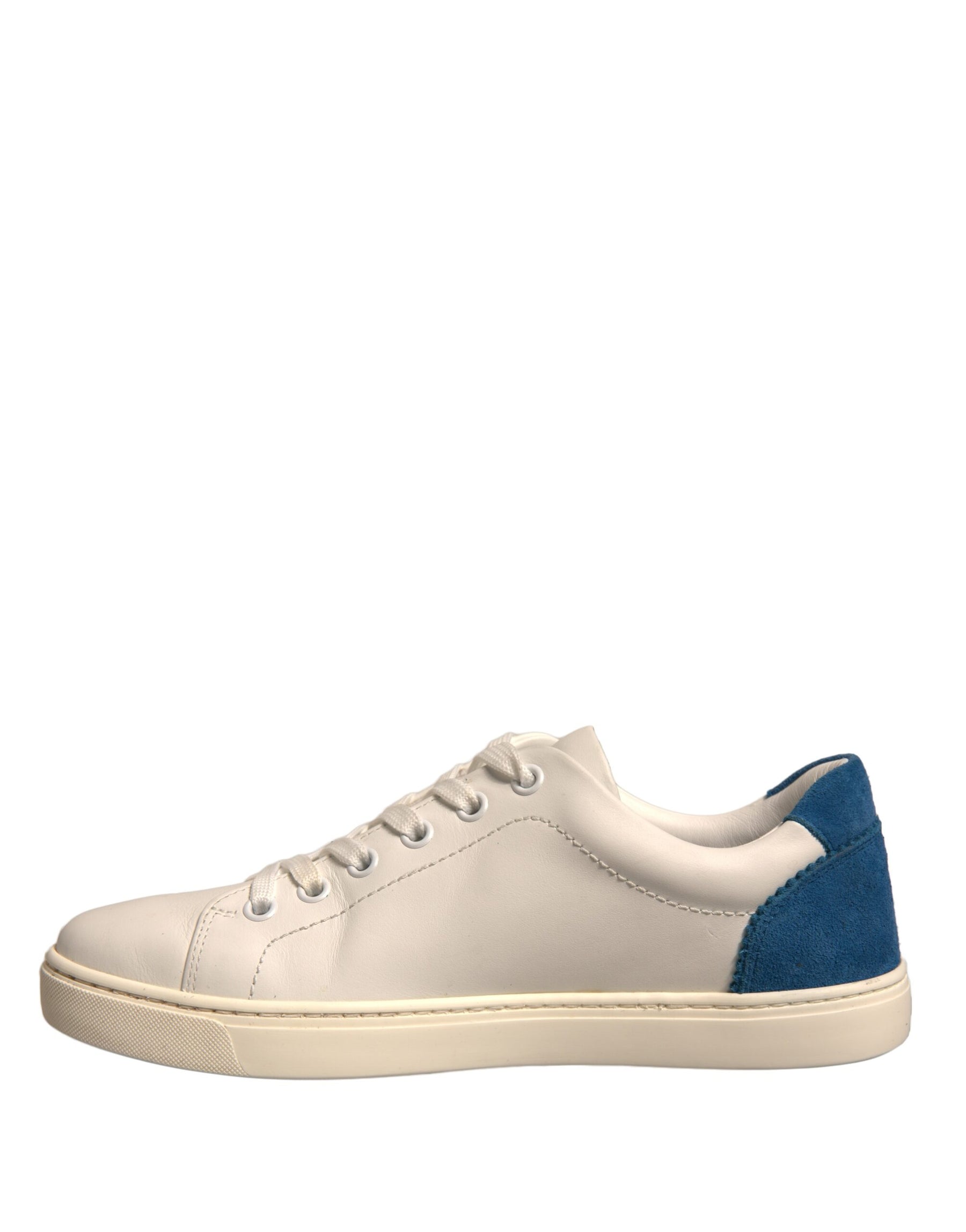 Dolce & Gabbana White Suede Leather Low Top Sneakers Shoes | Regal Royce