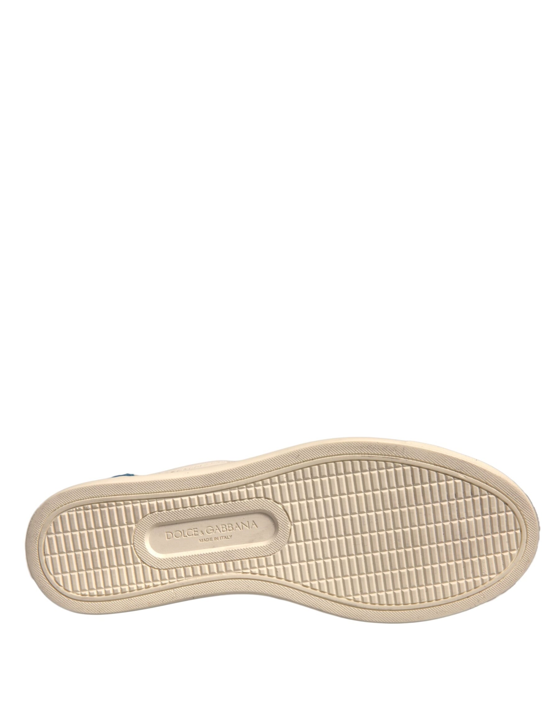 Dolce & Gabbana White Suede Leather Low Top Sneakers Shoes | Regal Royce