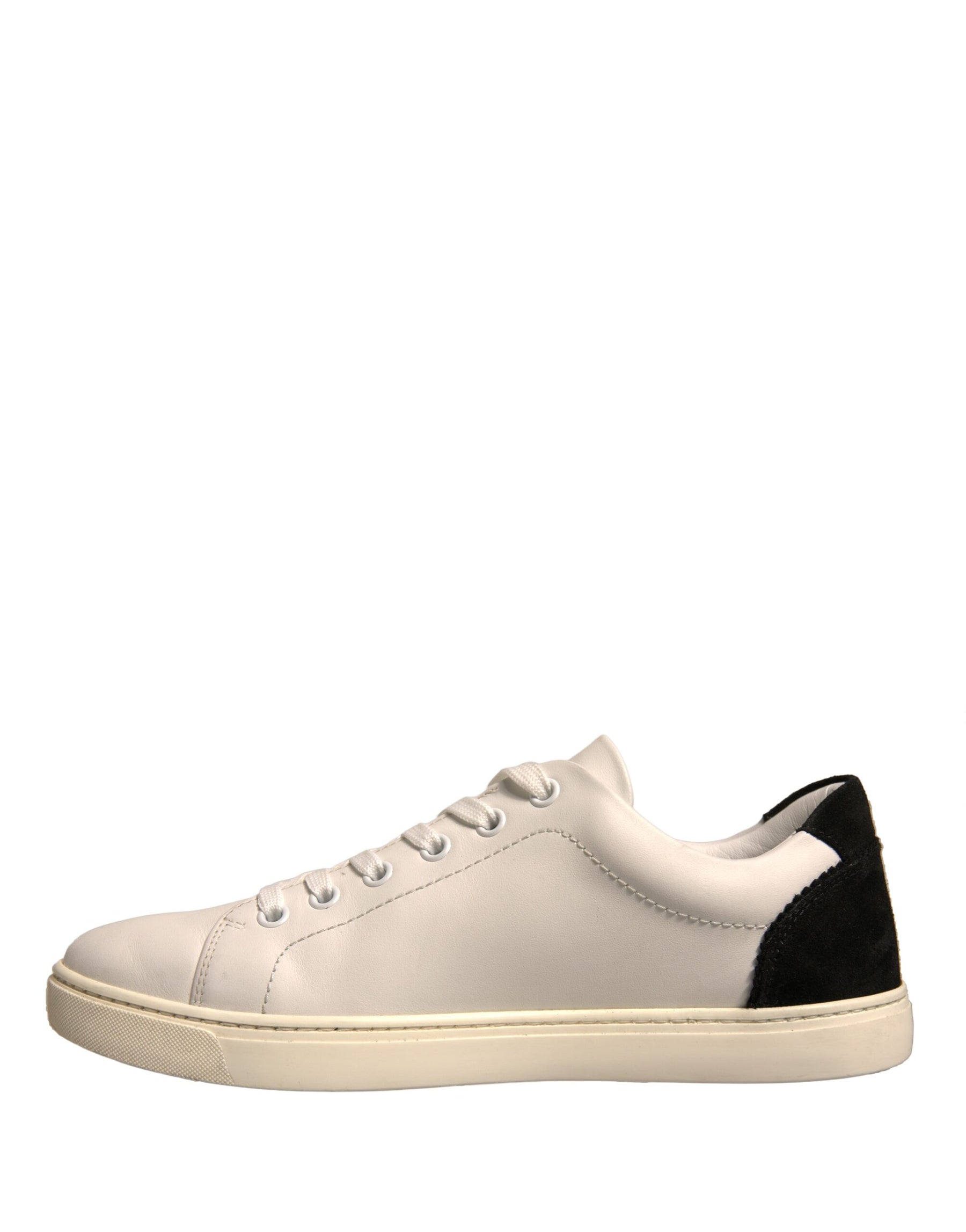 Dolce & Gabbana White Suede Leather Low Top Sneakers Shoes | Regal Royce