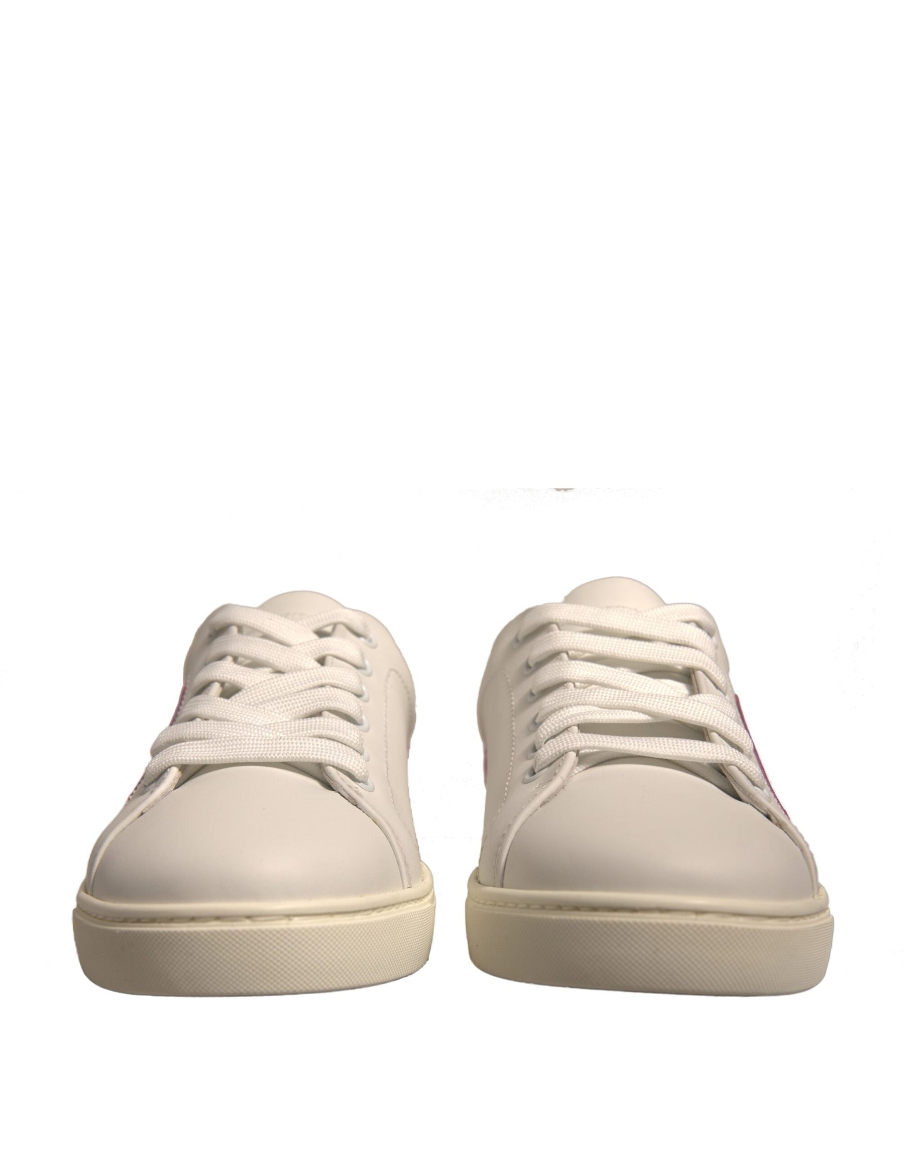 Dolce & Gabbana White Suede Leather Low Top Sneakers Shoes | Regal Royce