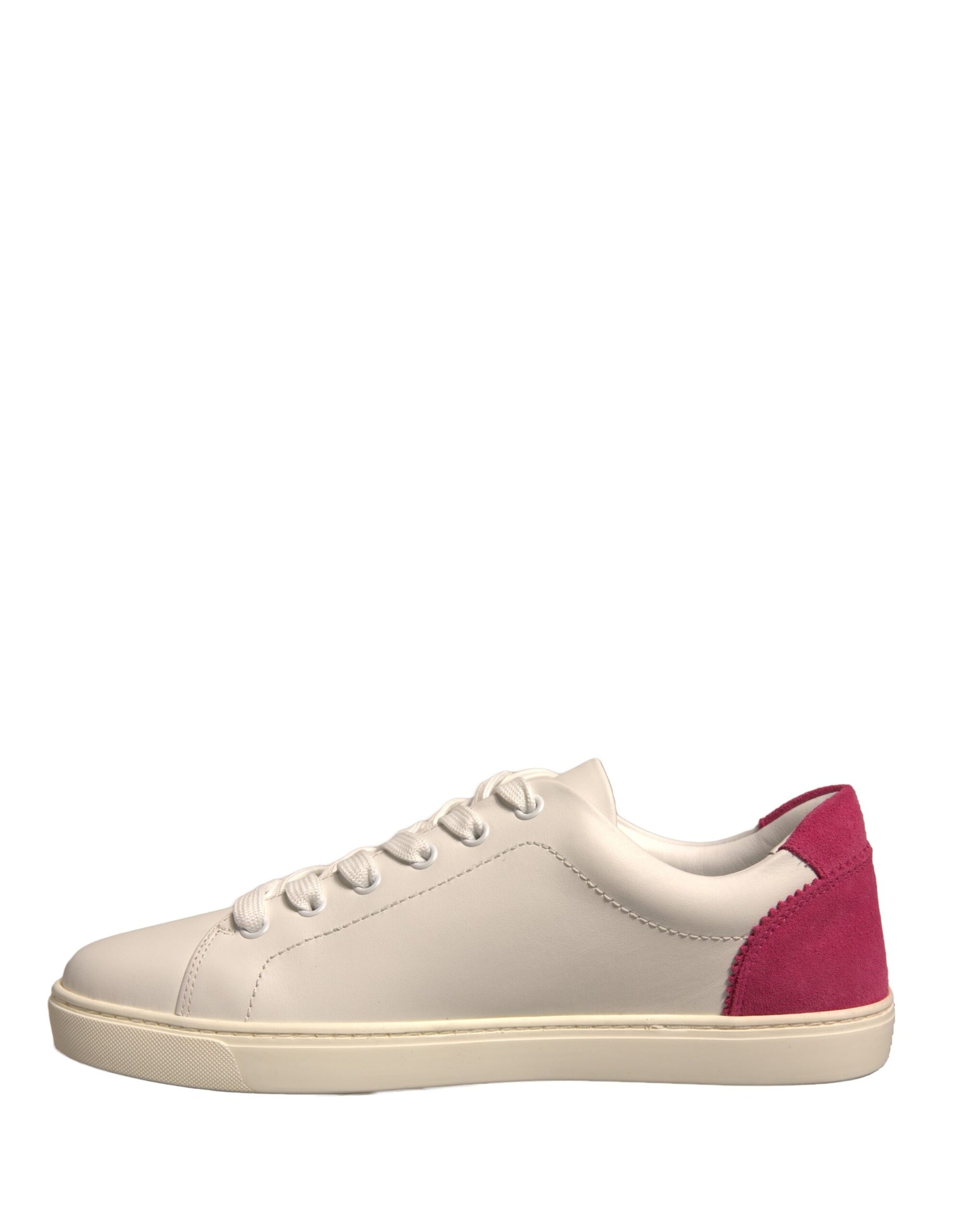 Dolce & Gabbana White Suede Leather Low Top Sneakers Shoes | Regal Royce