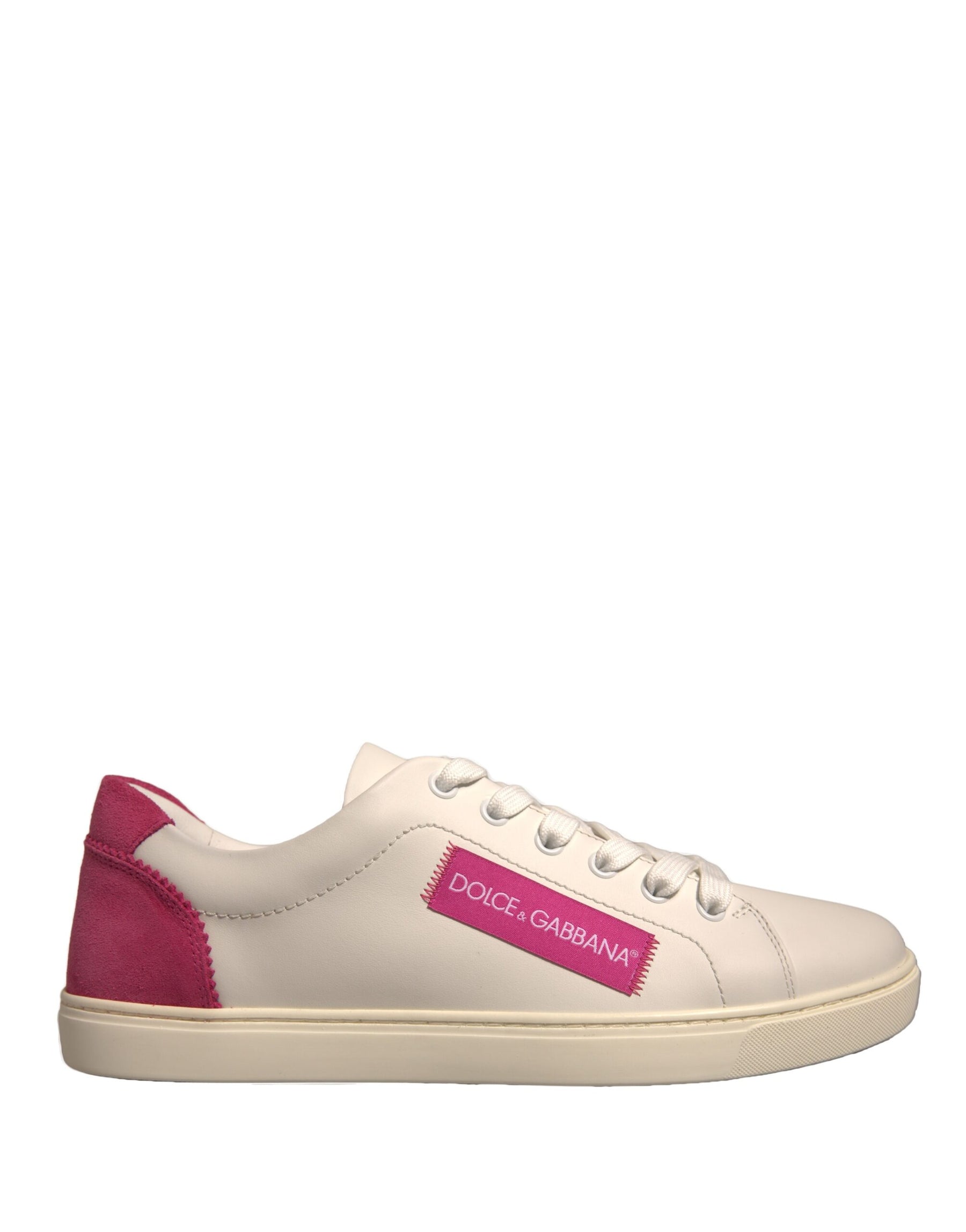 Dolce & Gabbana White Suede Leather Low Top Sneakers Shoes | Regal Royce