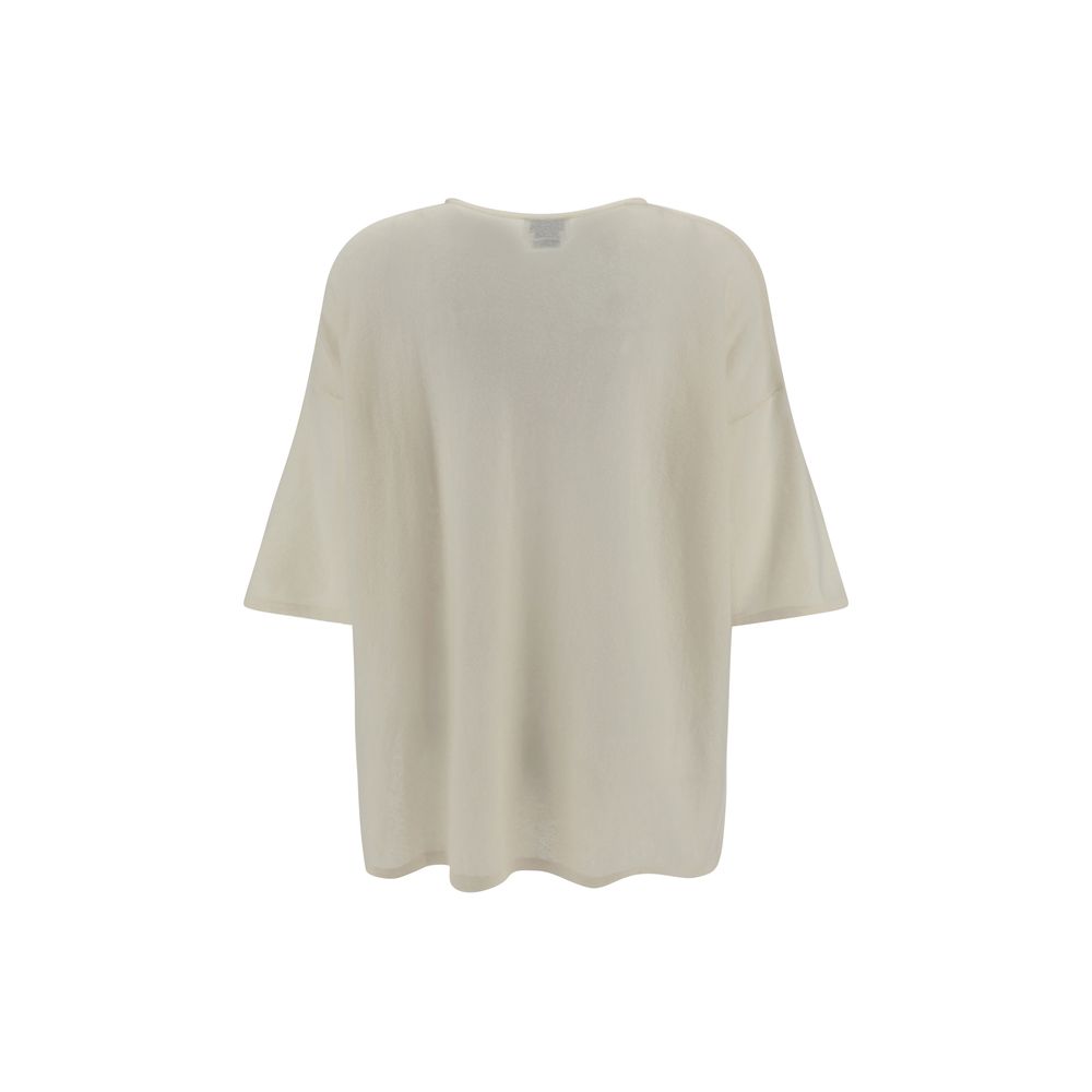 SA SU PHI White Cashmere T-Shirt | Regal Royce