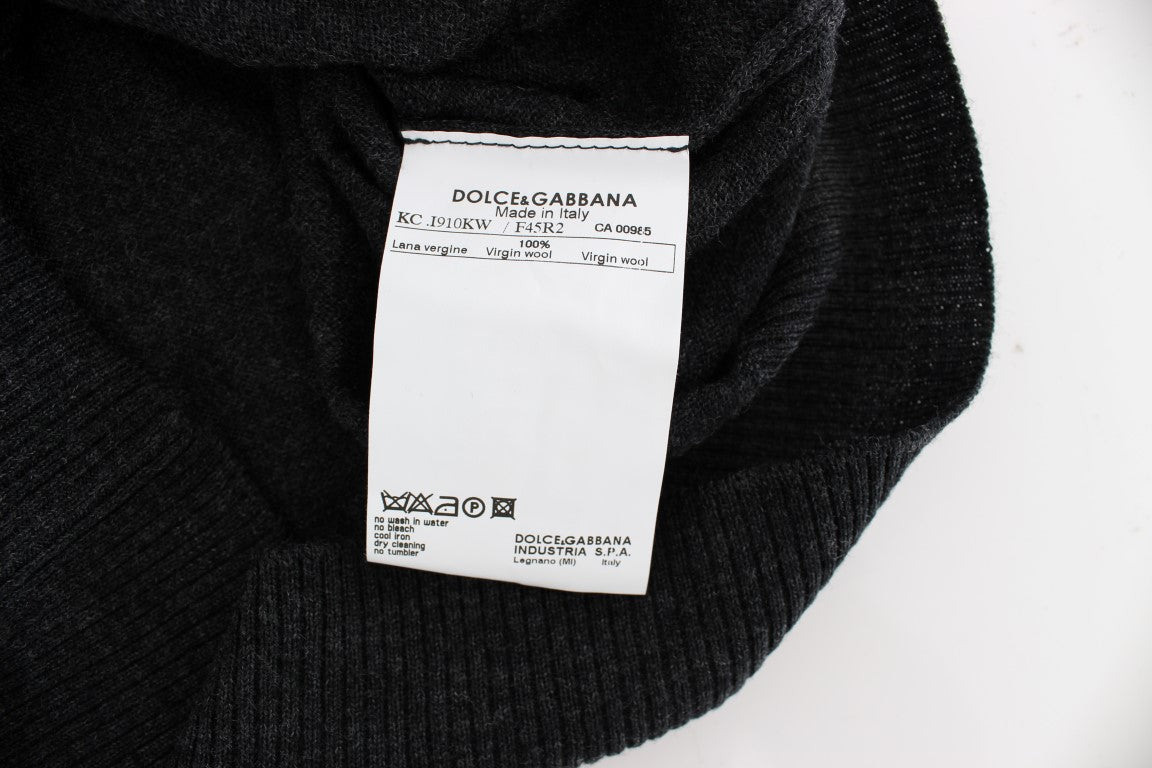 Dolce & Gabbana Gray Wool Button Cardigan Sweater | Regal Royce