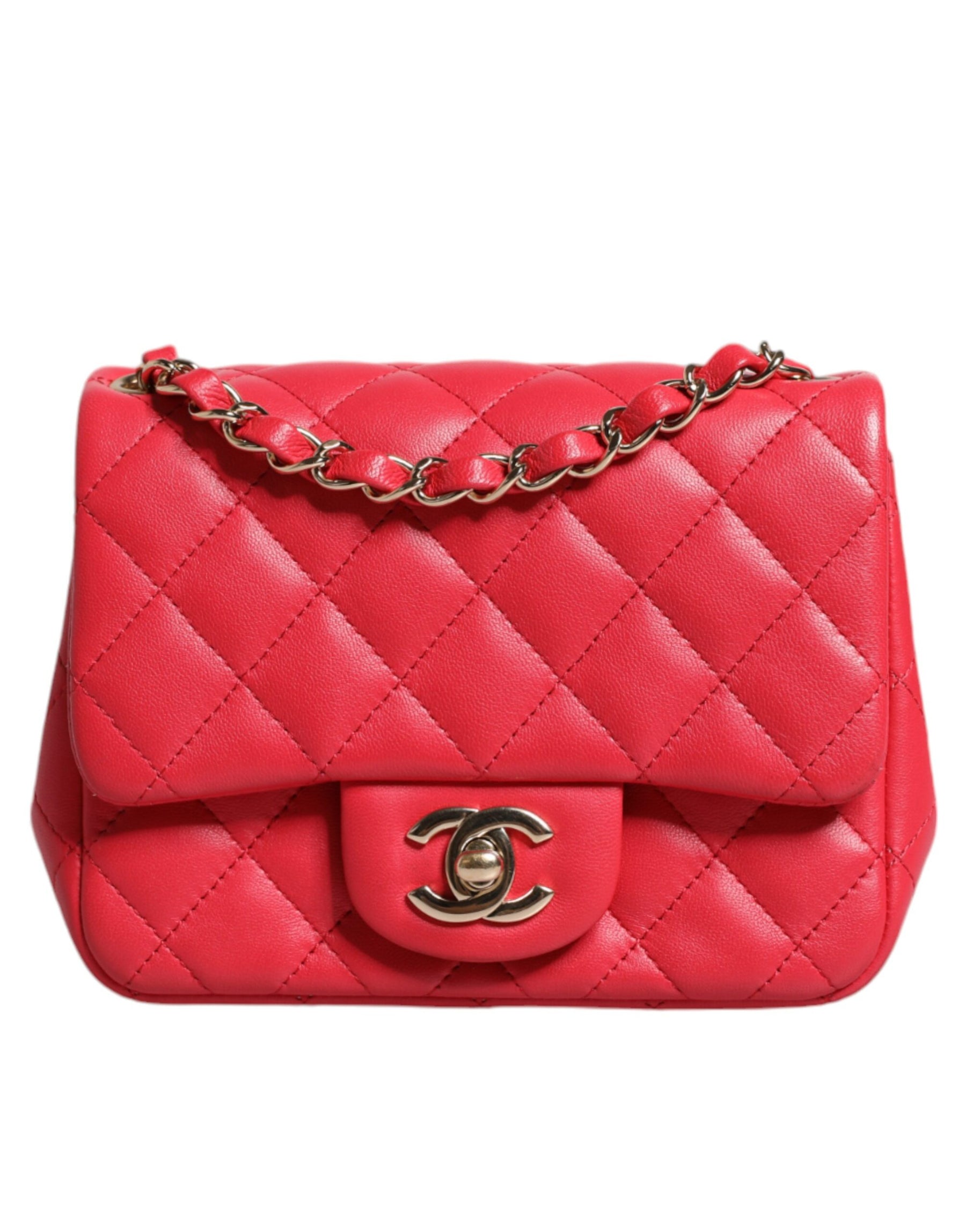 Chanel Pink Matelasse Chain Shoulder Lambskin Purse Mini | Regal Royce
