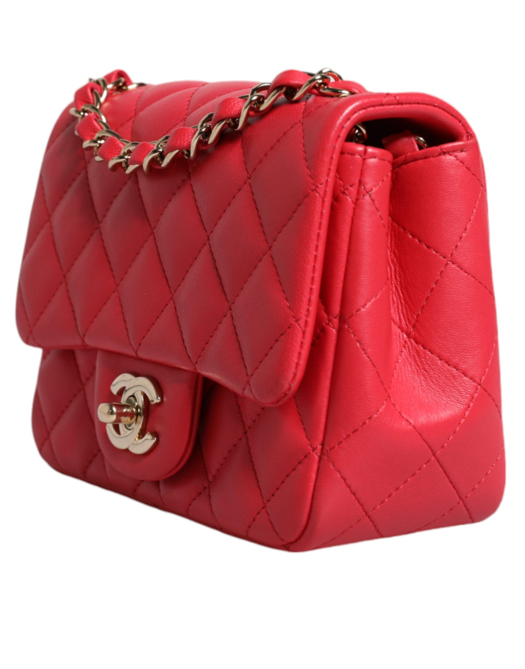 Chanel Pink Matelasse Chain Shoulder Lambskin Purse Mini | Regal Royce