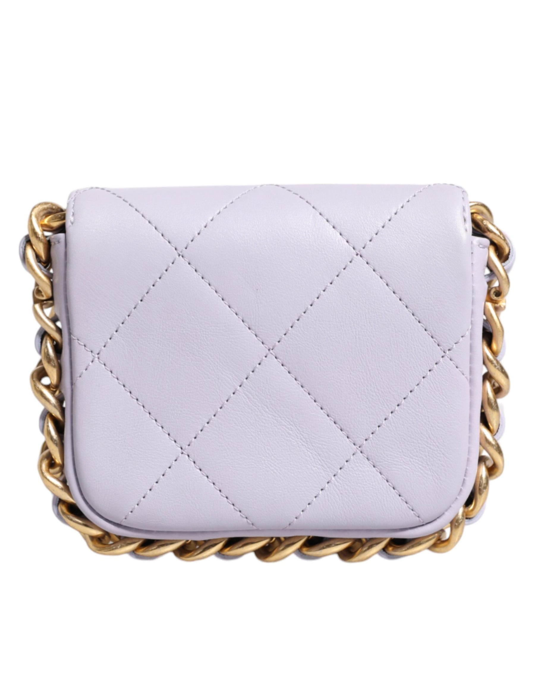 Chanel Blue Quilted Calfskin Framing Chain Flap Mini crossbody Bag | Regal Royce