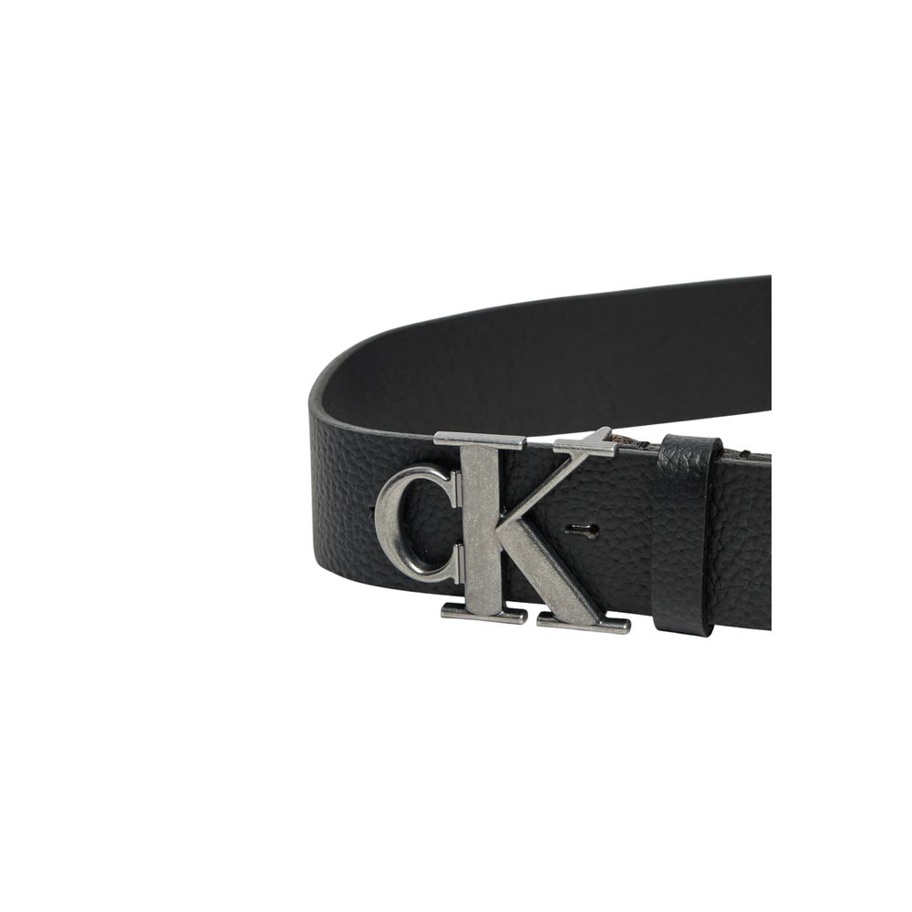 Calvin Klein Jeans Black Leather Regular Belt | Regal Royce