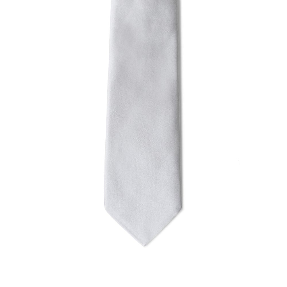 Giorgio Armani Silver Silk Tie | Regal Royce