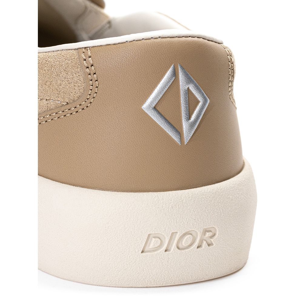 Dior Beige Leather Slip-On Loafers | Regal Royce