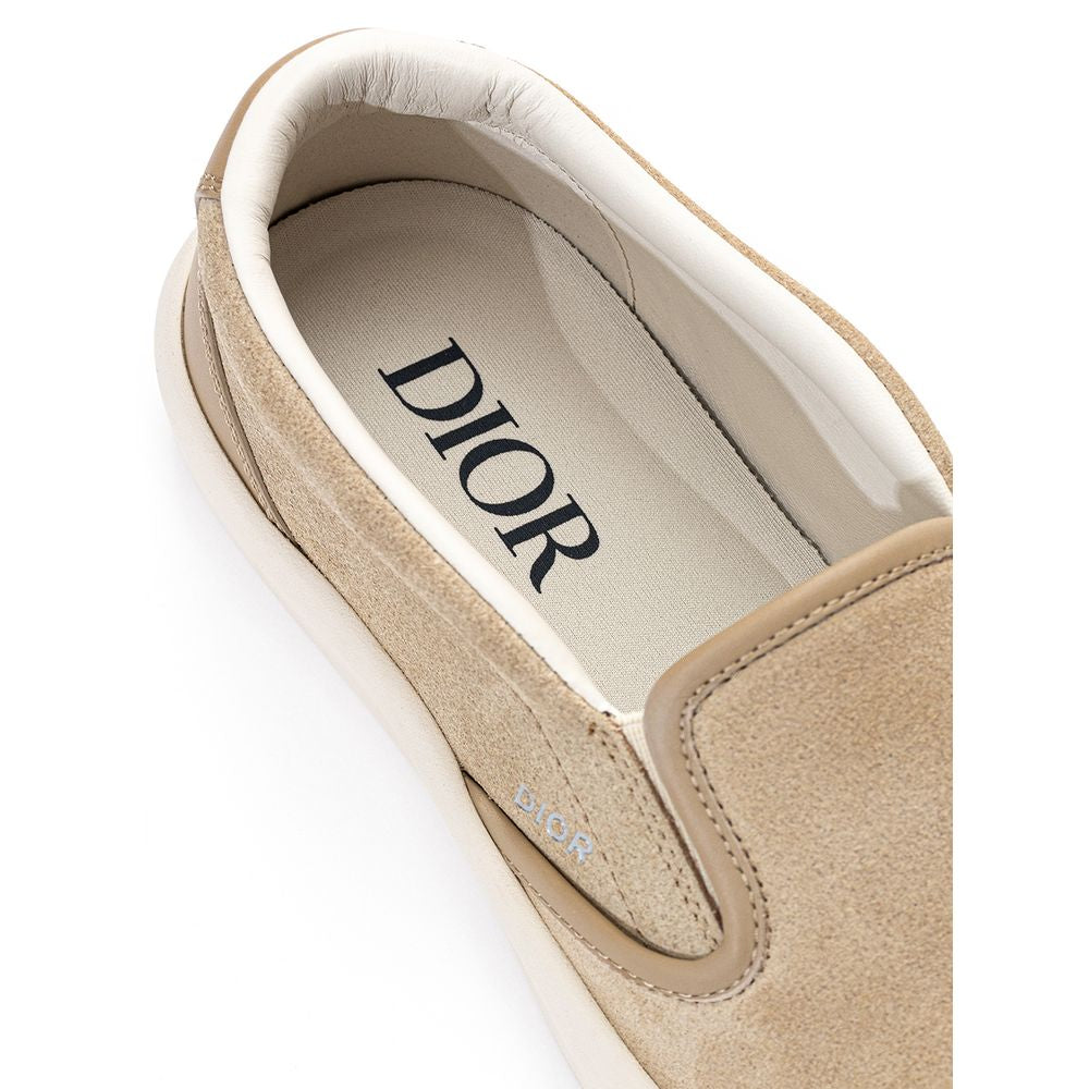 Dior Beige Leather Slip-On Loafers | Regal Royce